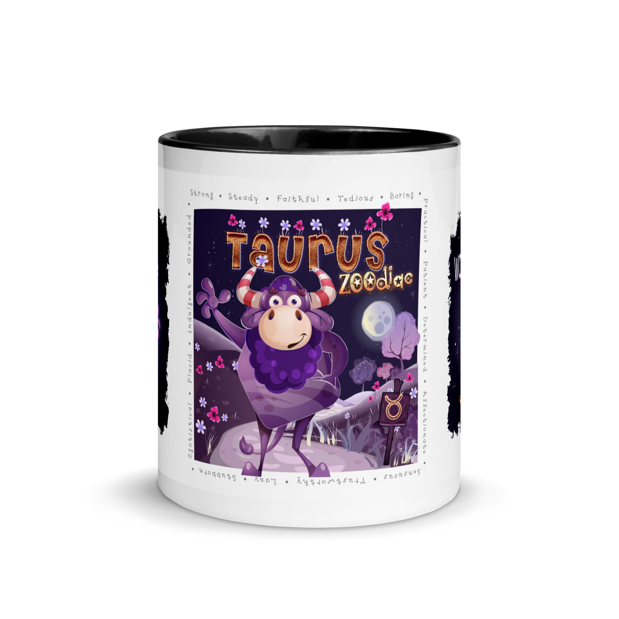 Taurus Astrominal Mug with Colour Inside - Image 3