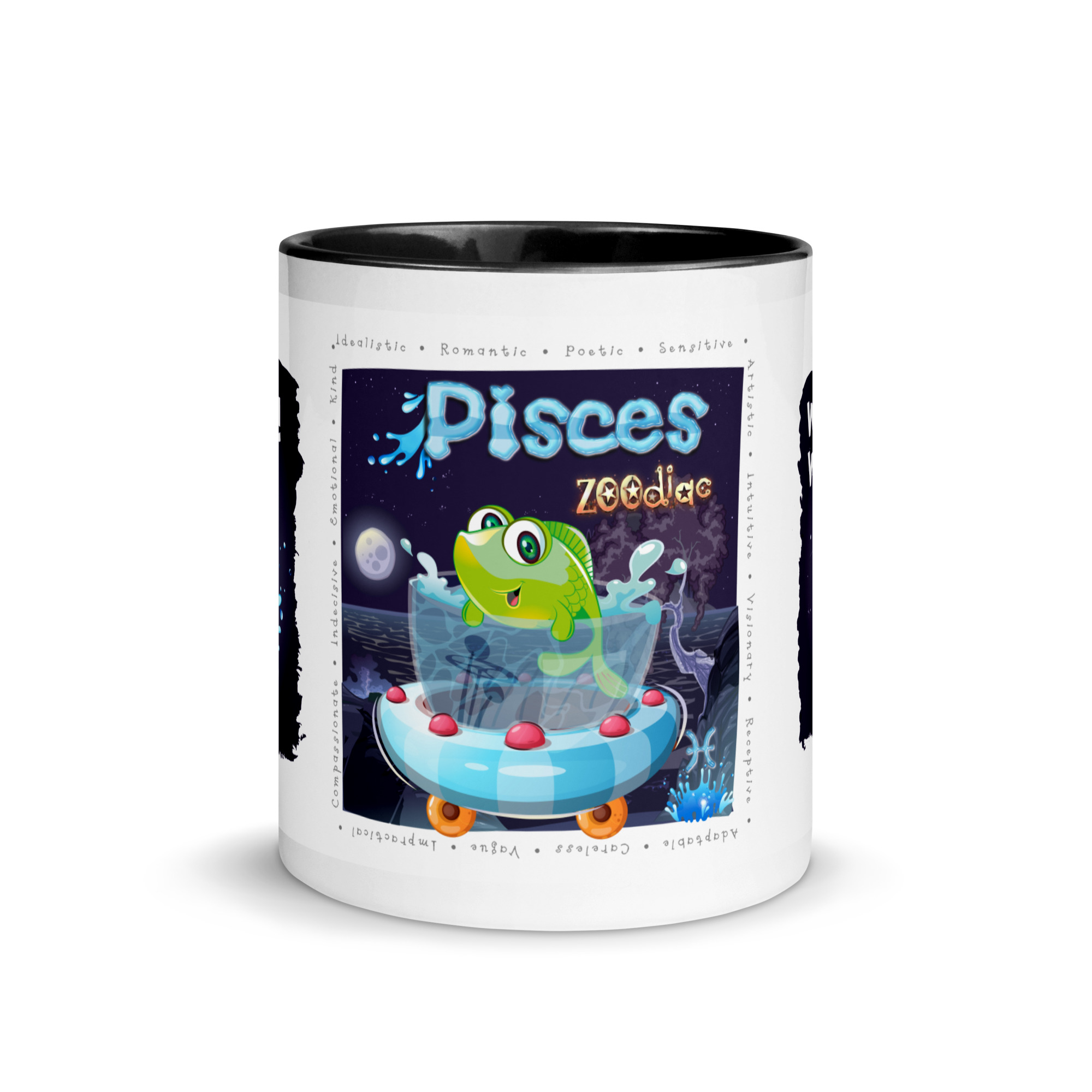 Pisces Astrominal Mug with Colour Inside - Image 3