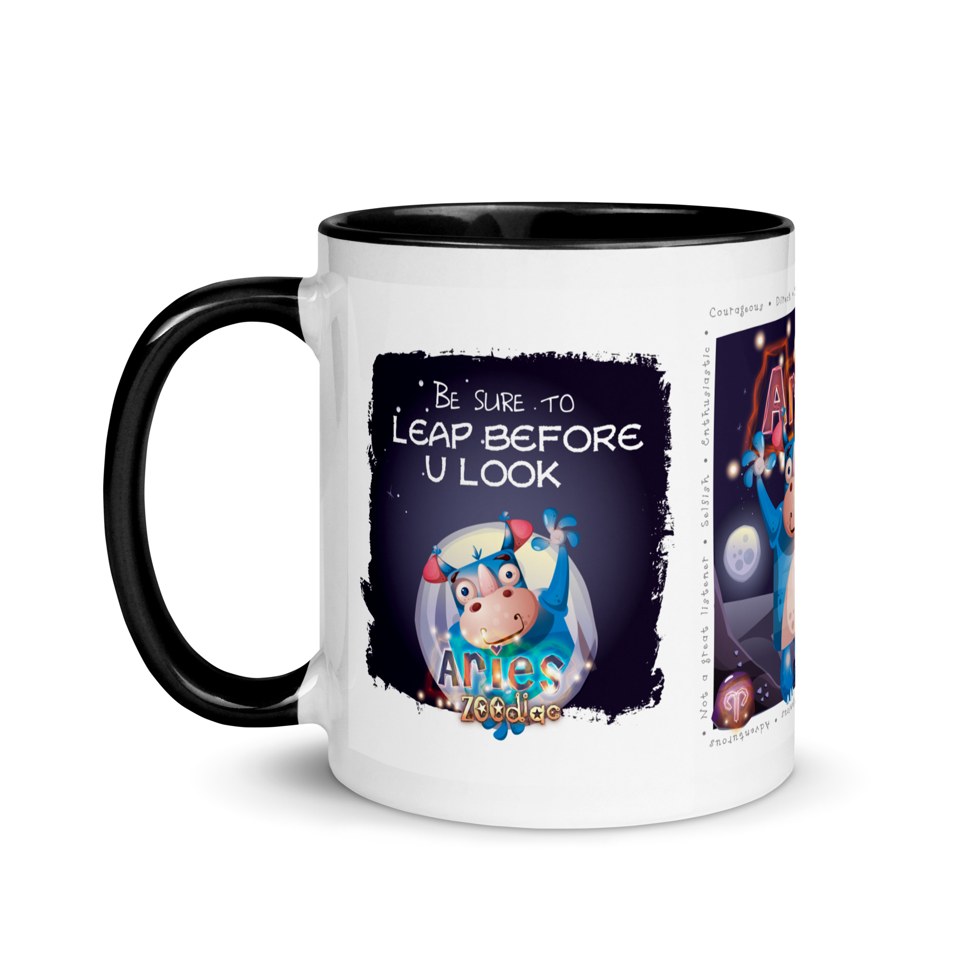Aries Astrominal Mug with Colour Inside - Image 4