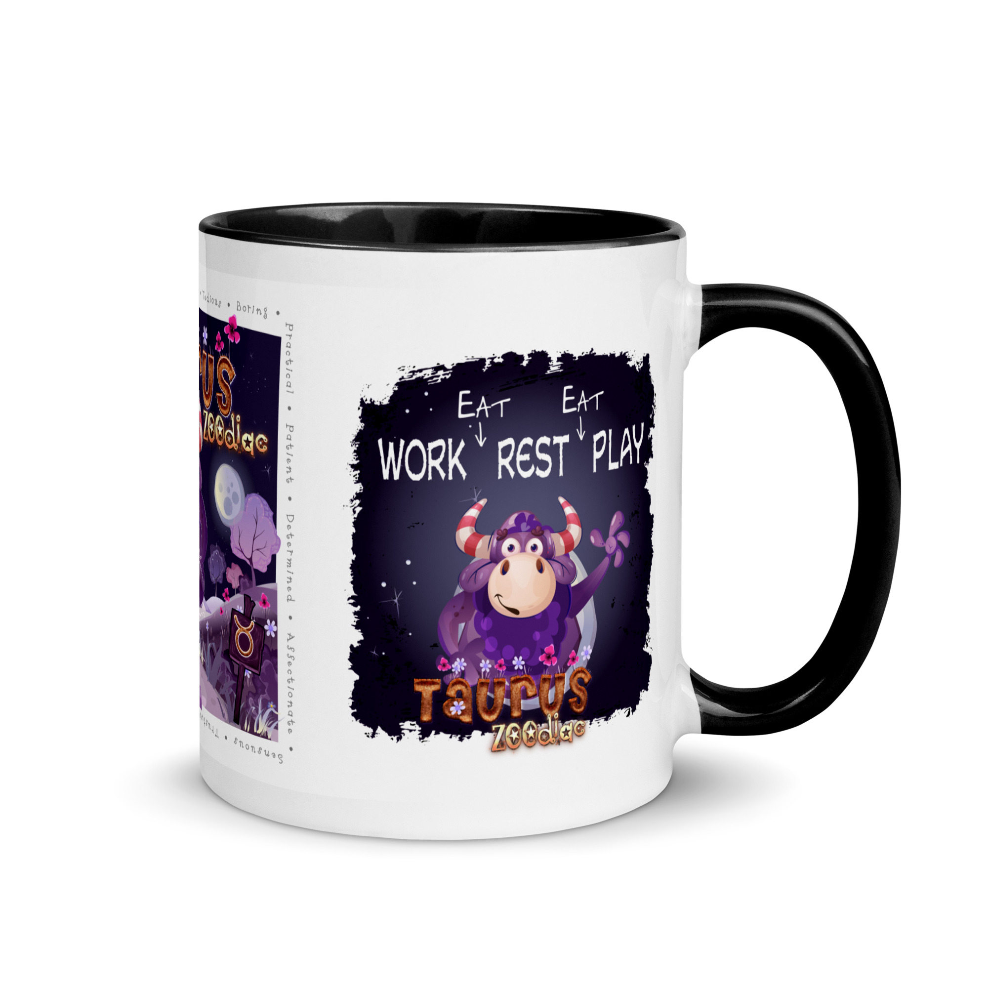 Taurus Astrominal Mug with Colour Inside - Image 2