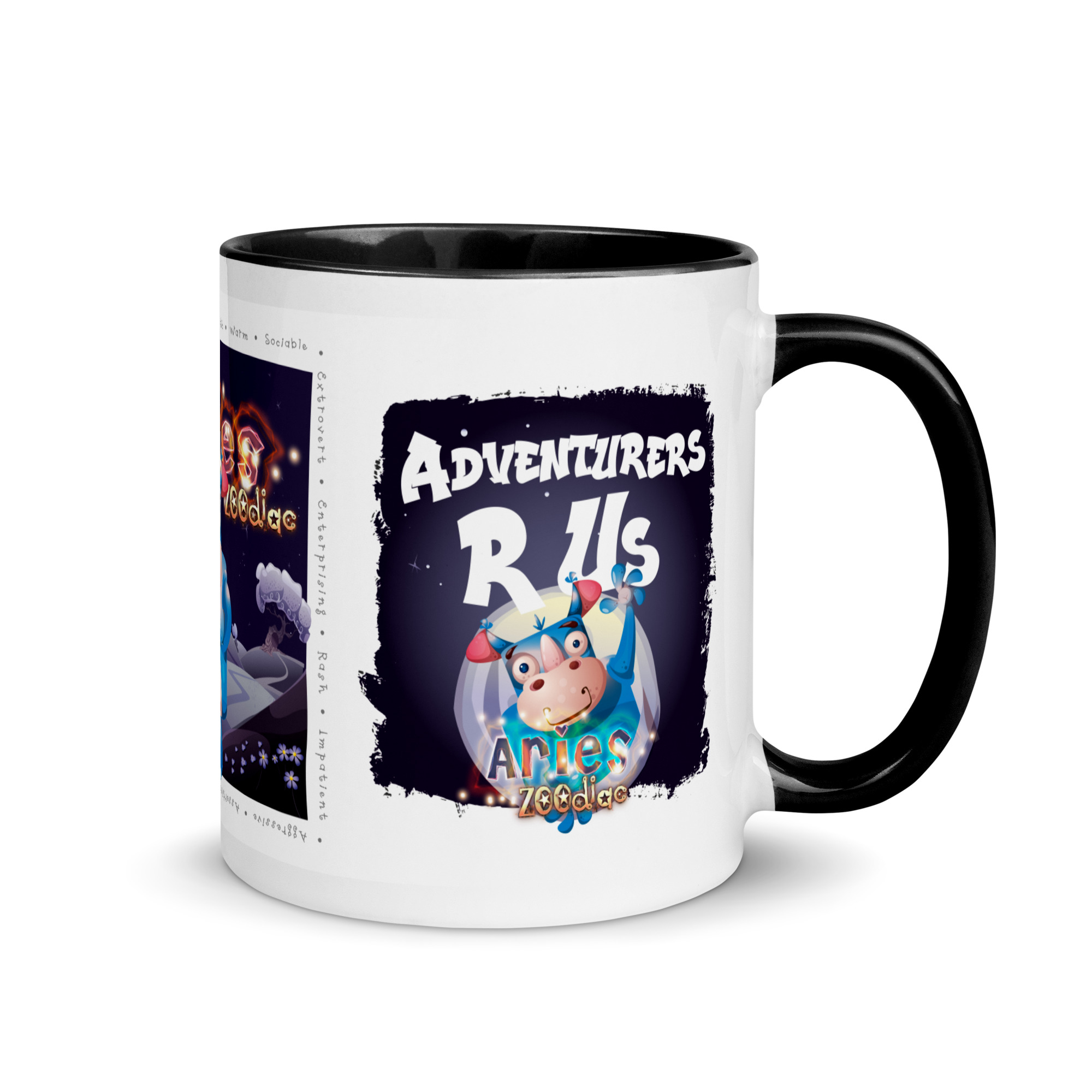 Aries Astrominal Mug with Colour Inside - Image 2