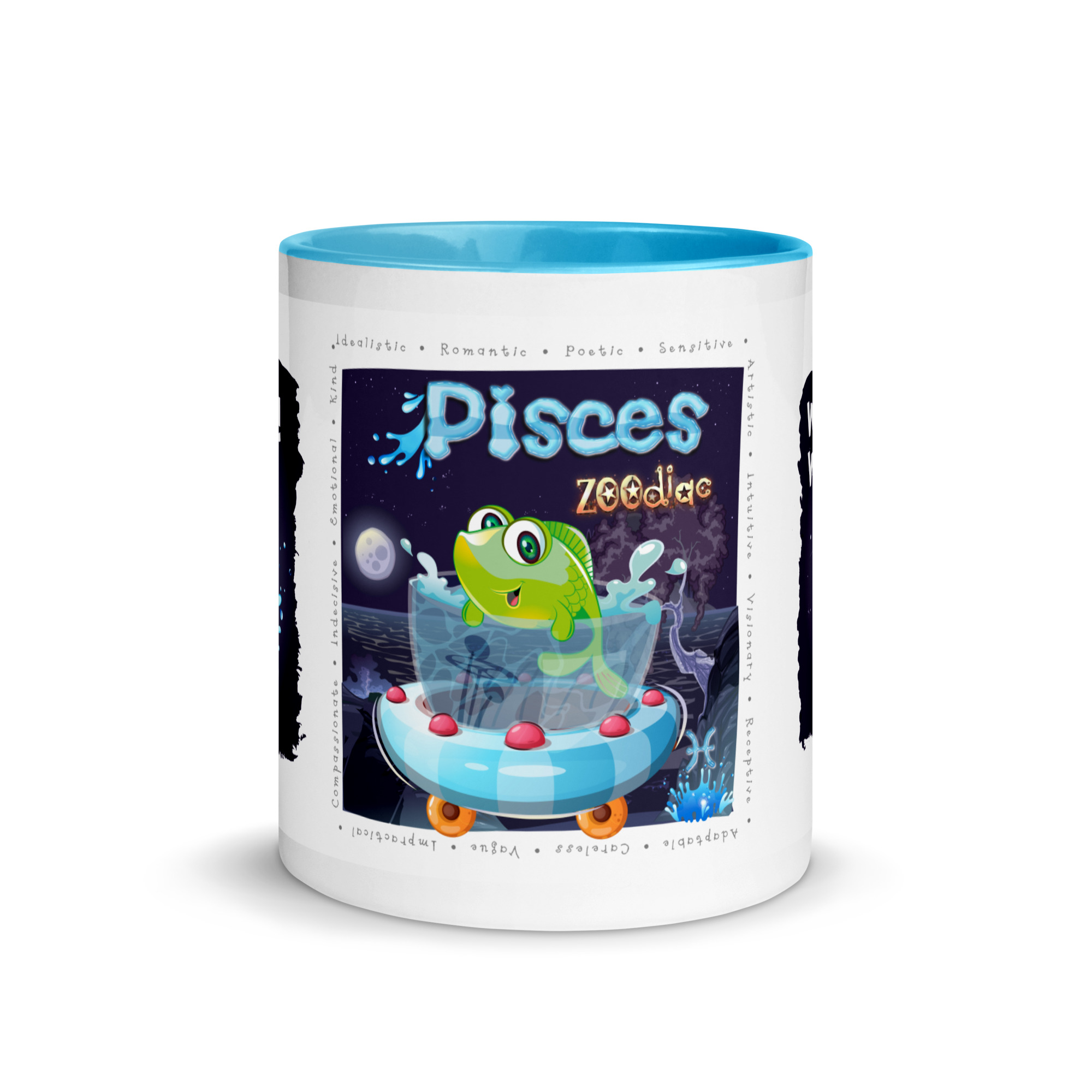 Pisces Astrominal Mug with Colour Inside - Image 6