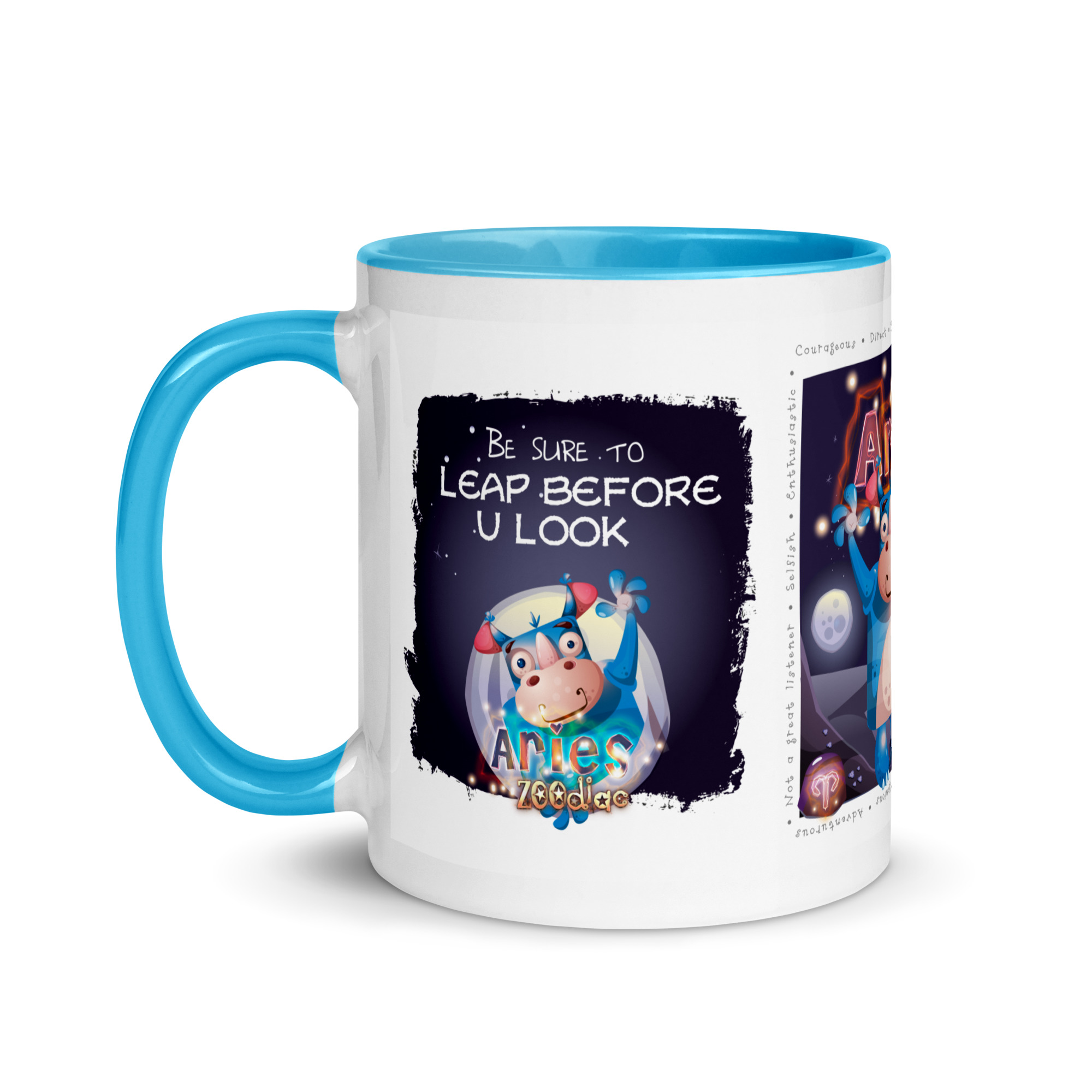 Aries Astrominal Mug with Colour Inside - Image 7