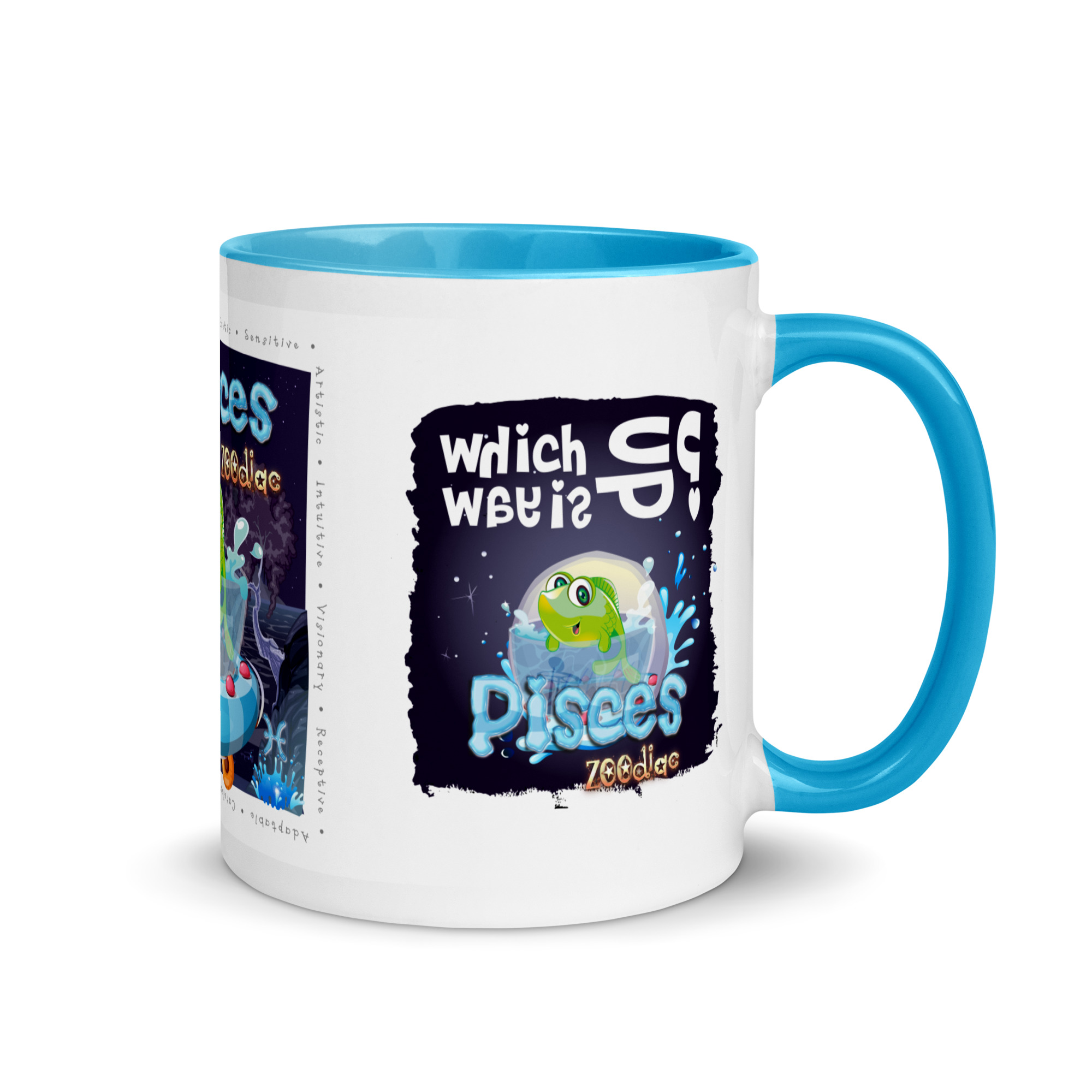 Pisces Astrominal Mug with Colour Inside - Image 5
