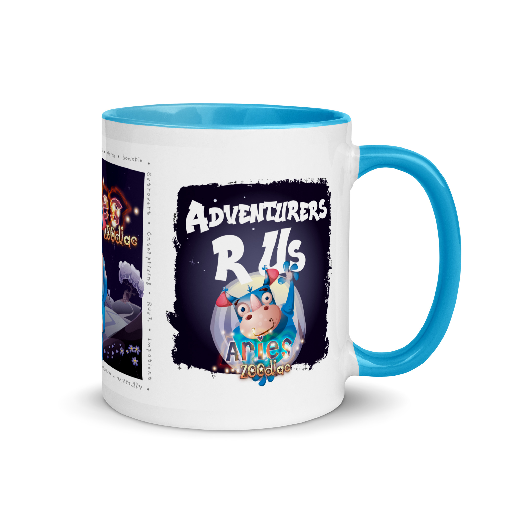 Aries Astrominal Mug with Colour Inside - Image 5