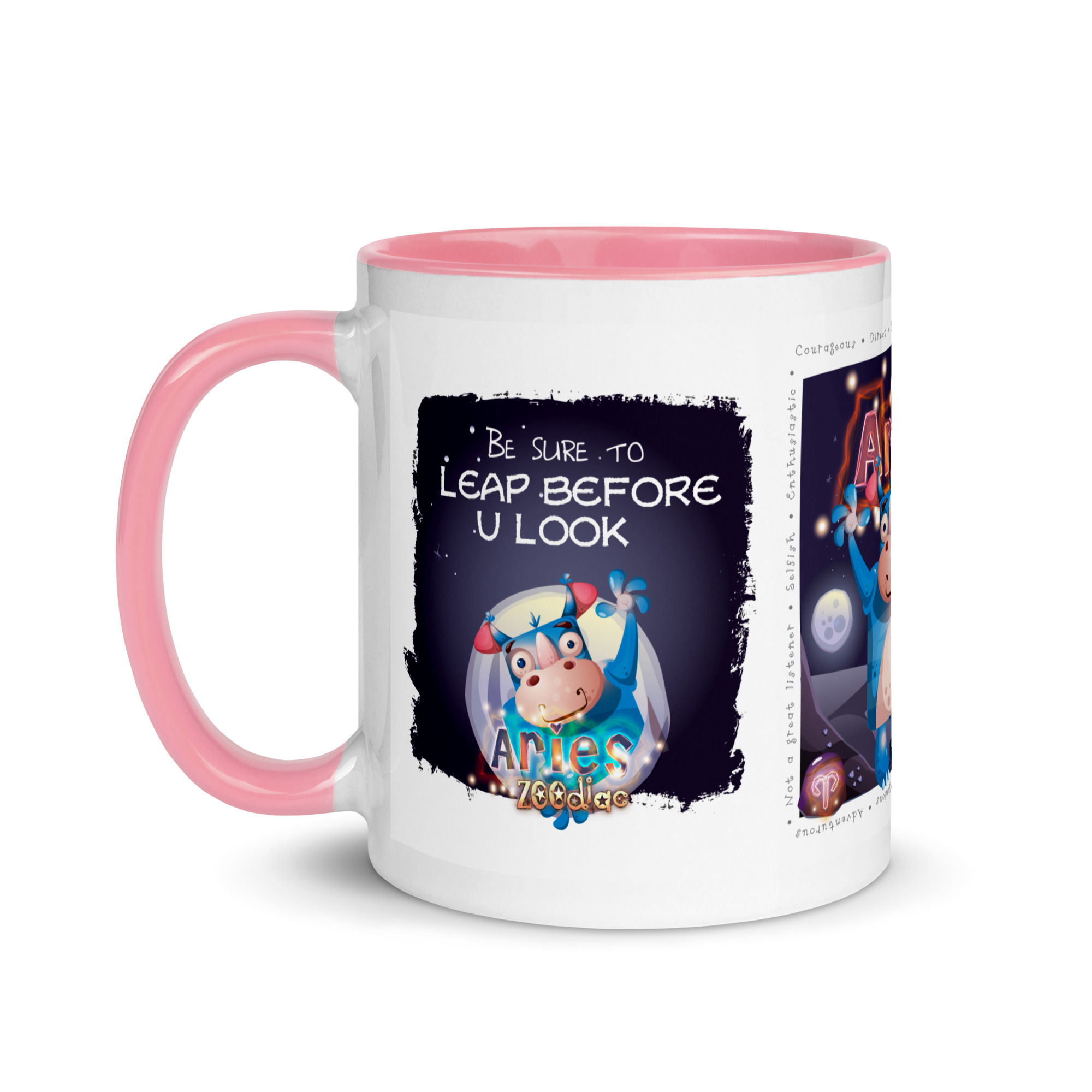 Aries Astrominal Mug with Colour Inside - Image 9