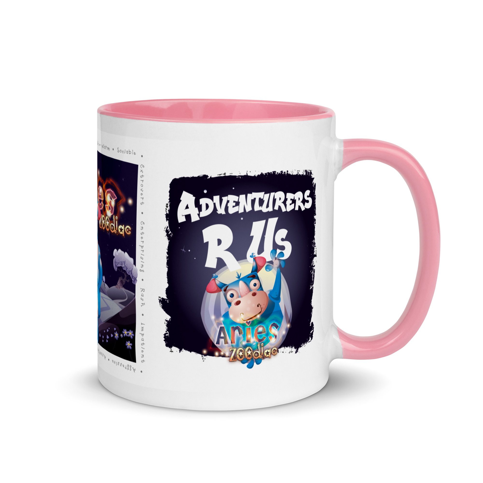 Aries Astrominal Mug with Colour Inside - Image 8