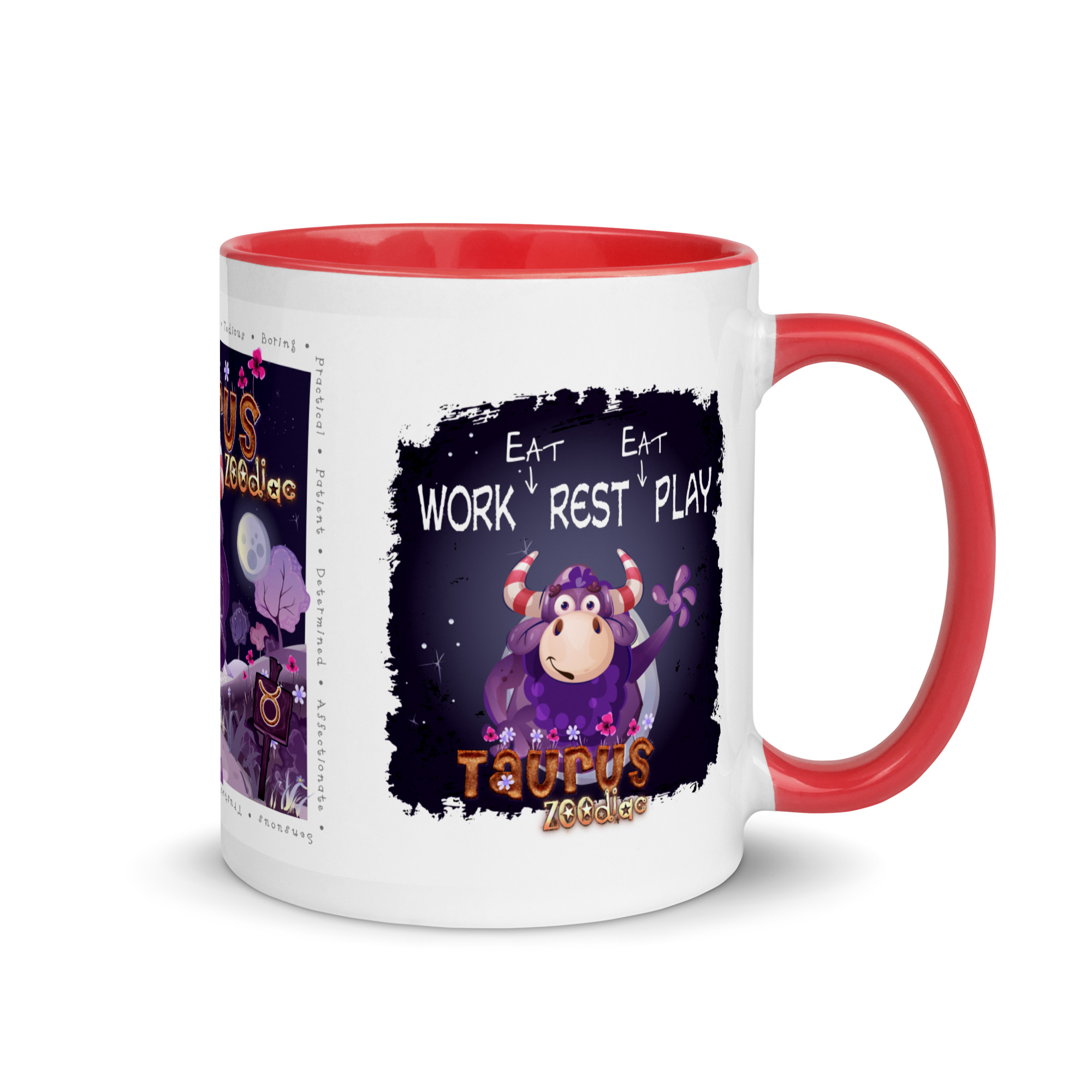 Taurus Astrominal Mug with Colour Inside - Image 5