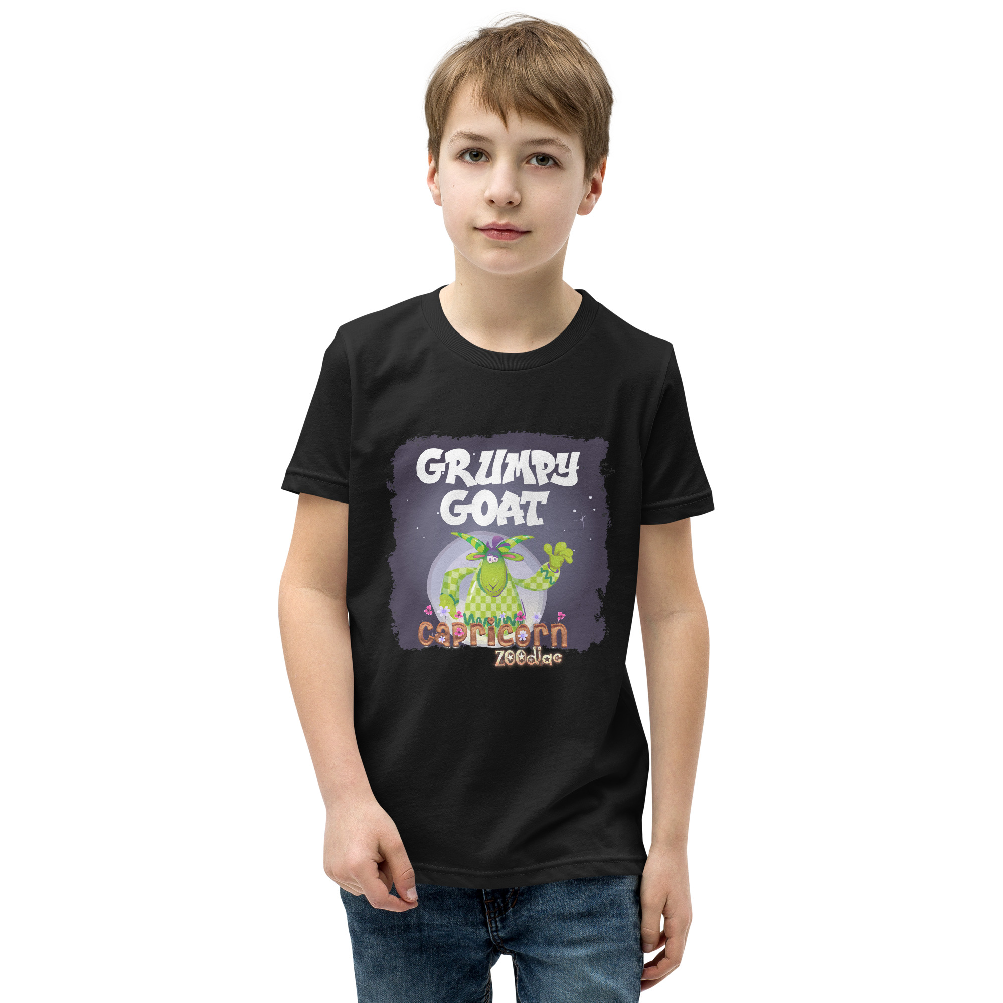 Capricorn Astrominal Youth Short Sleeve T-Shirt - Image 3