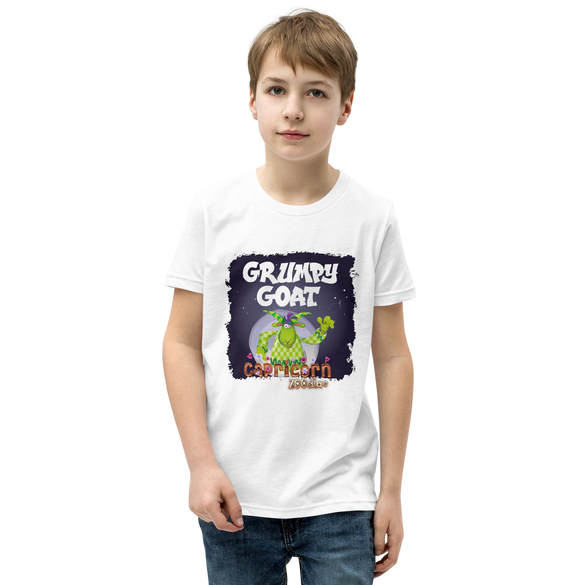 Capricorn Astrominal Youth Short Sleeve T-Shirt - Image 11