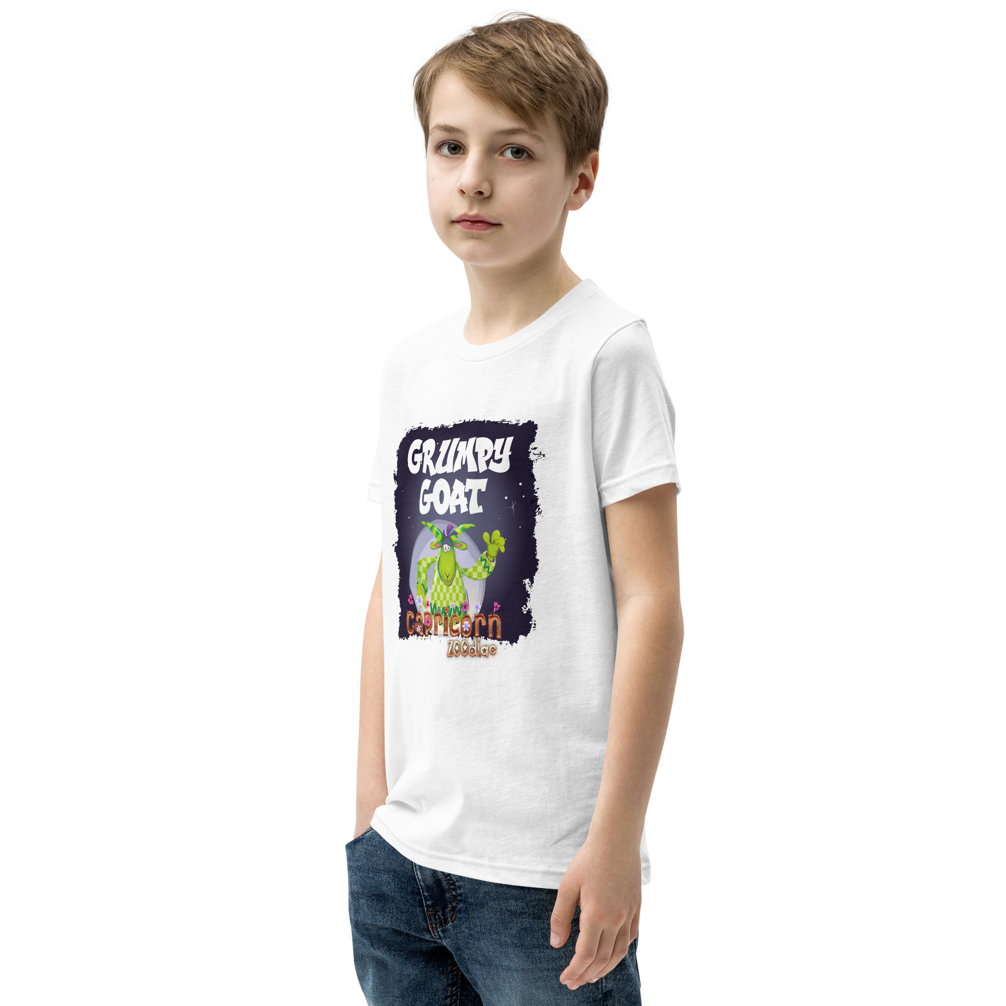 Capricorn Astrominal Youth Short Sleeve T-Shirt - Image 13
