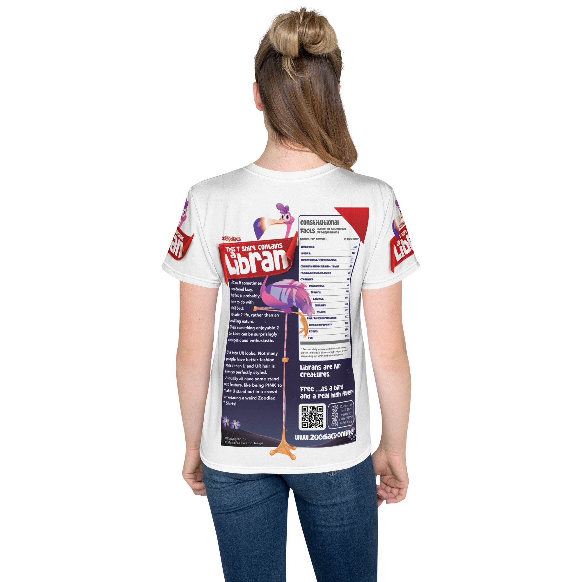 'This TShirt contains a Libran' crew neck t-shirt - Image 3