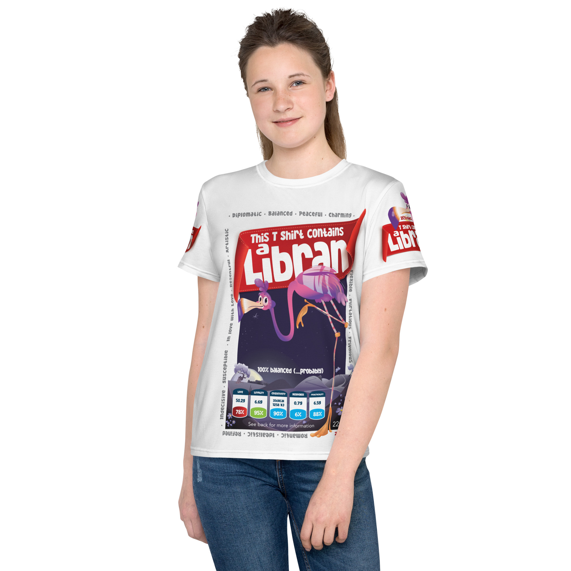 'This TShirt contains a Libran' crew neck t-shirt - Image 2