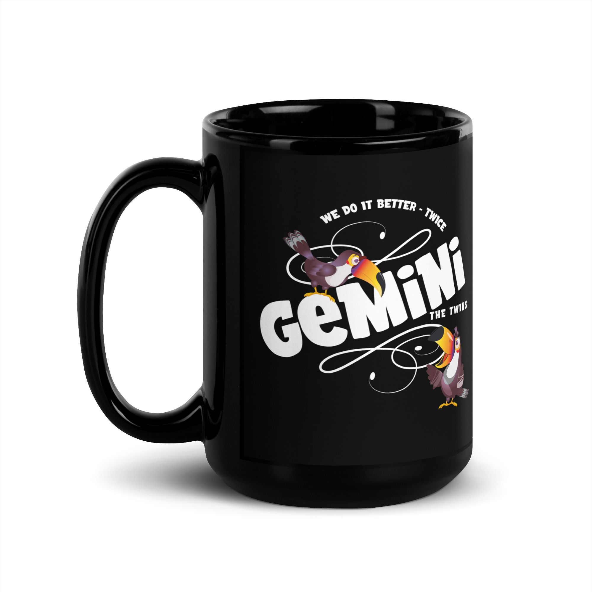 Gemini - Black Glossy Mug 1 - Image 2