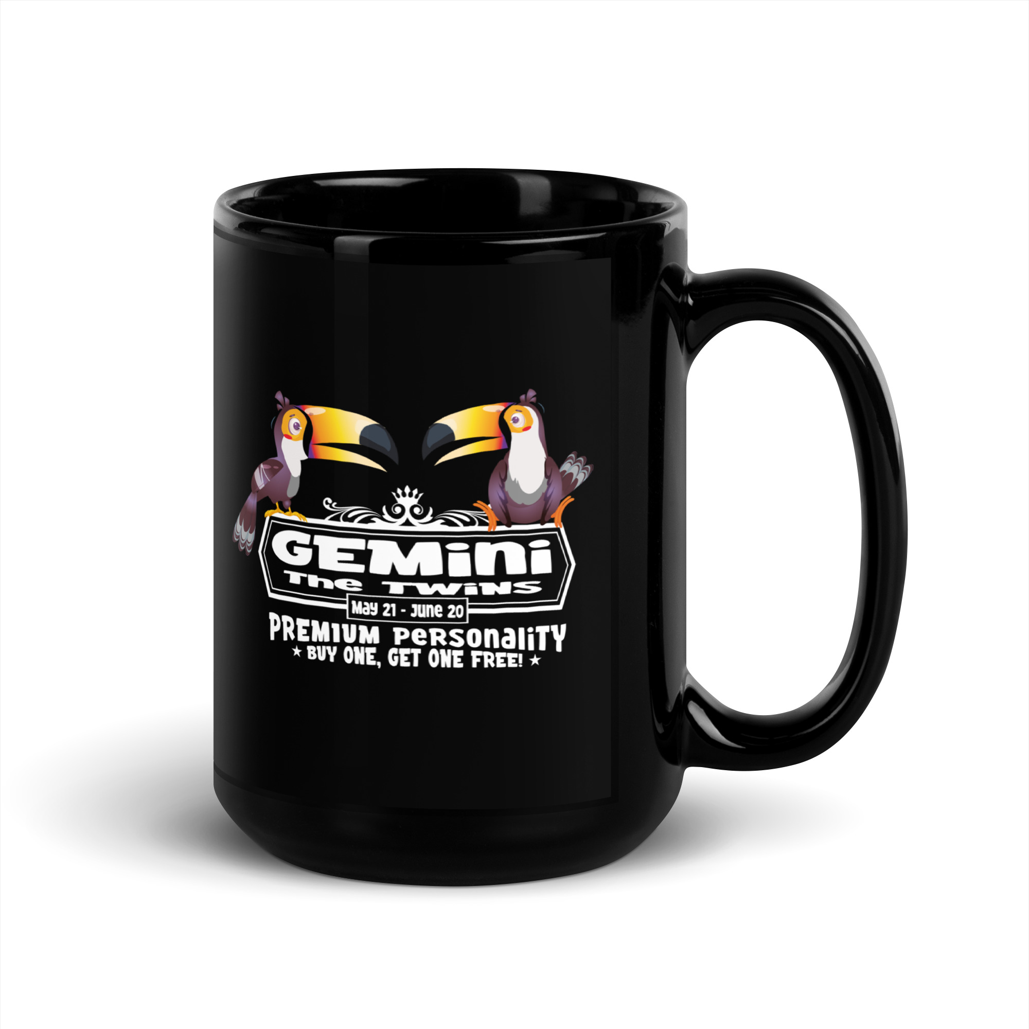 Gemini - Black Glossy Mug 1 - Image 4