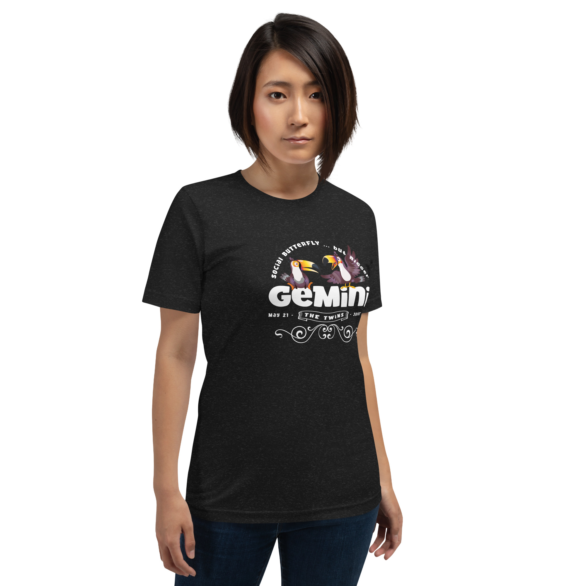 Gemini - The Social Butterfly ....but bigger - Unisex t-shirt - Image 2