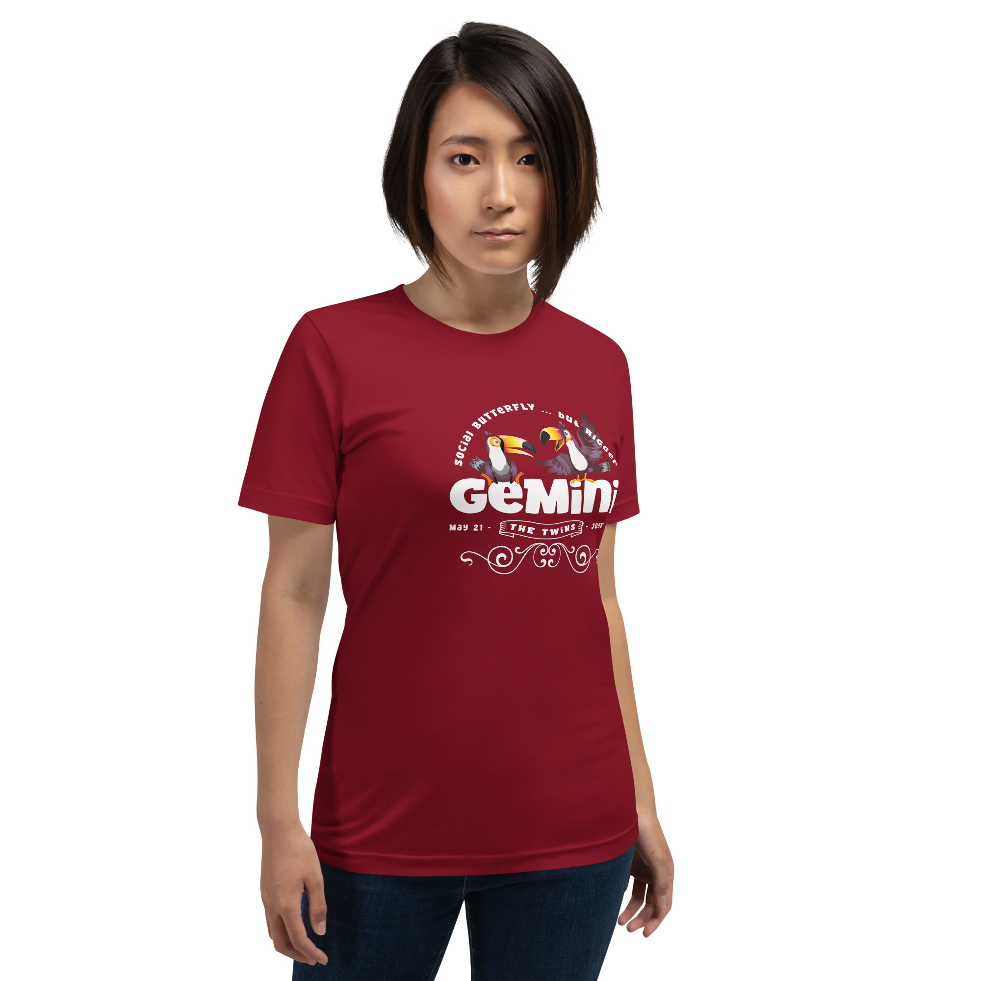 Gemini - The Social Butterfly ....but bigger - Unisex t-shirt - Image 4