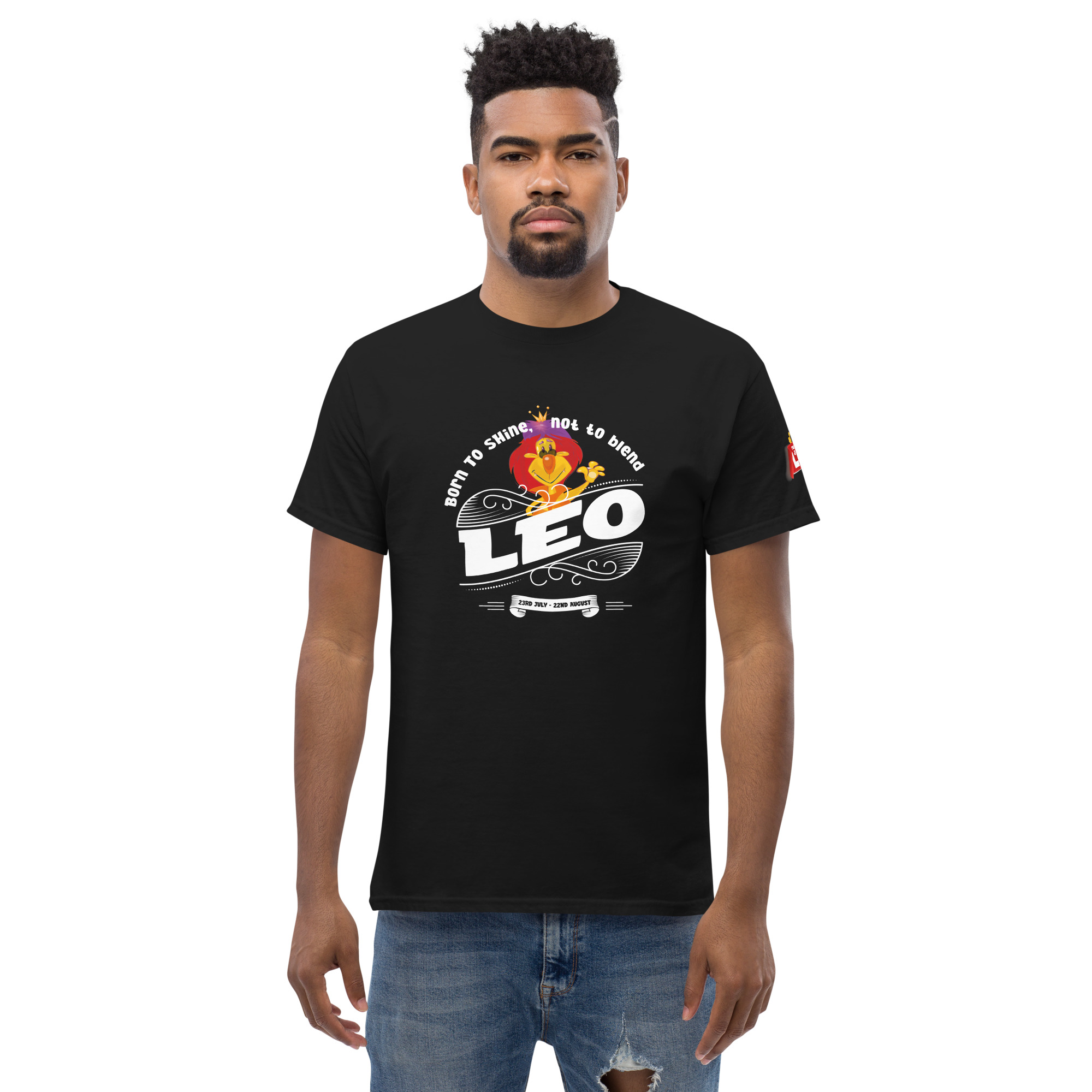 Leo - Born to shine - Unisex classic tee - Image 7