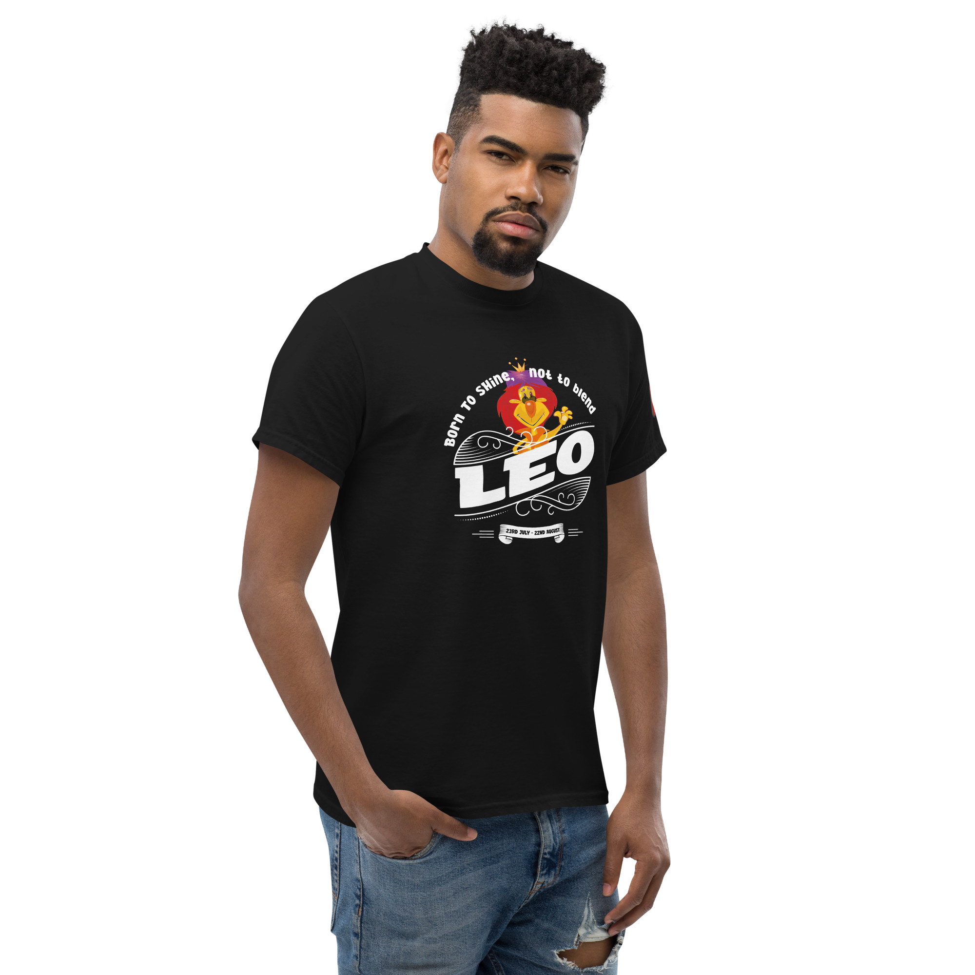Leo - Born to shine - Unisex classic tee - Image 12
