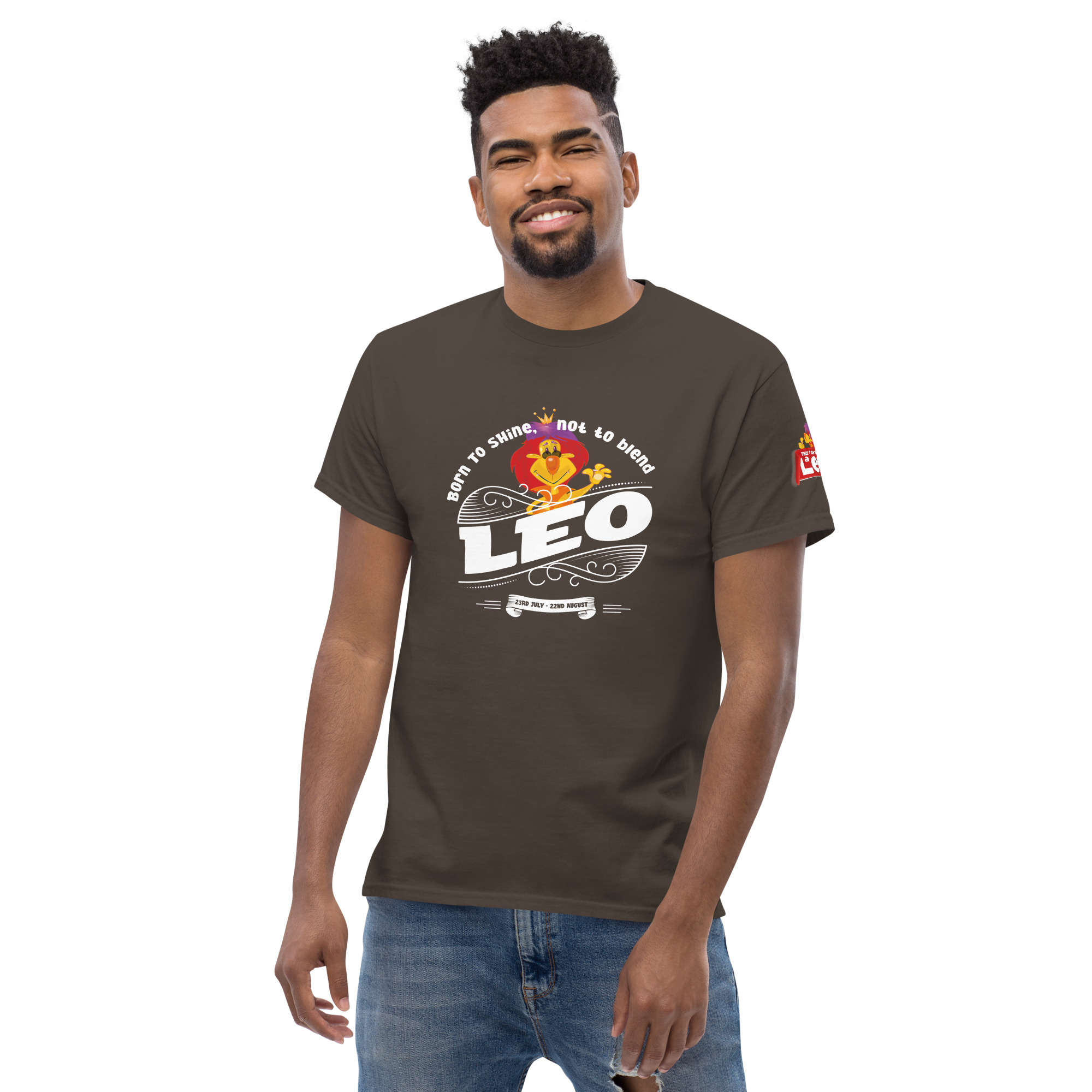 Leo - Born to shine - Unisex classic tee - Image 26