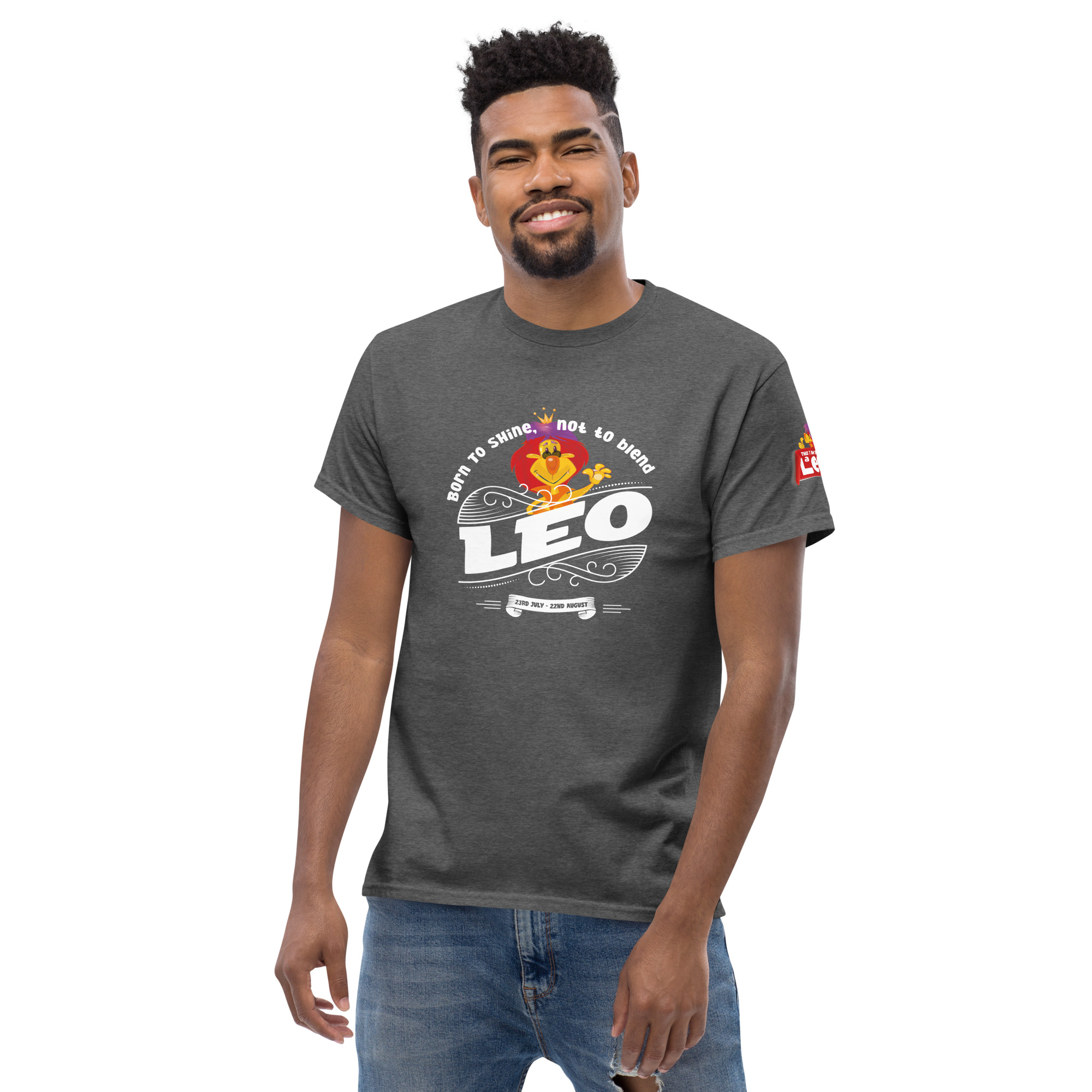 Leo - Born to shine - Unisex classic tee - Image 32