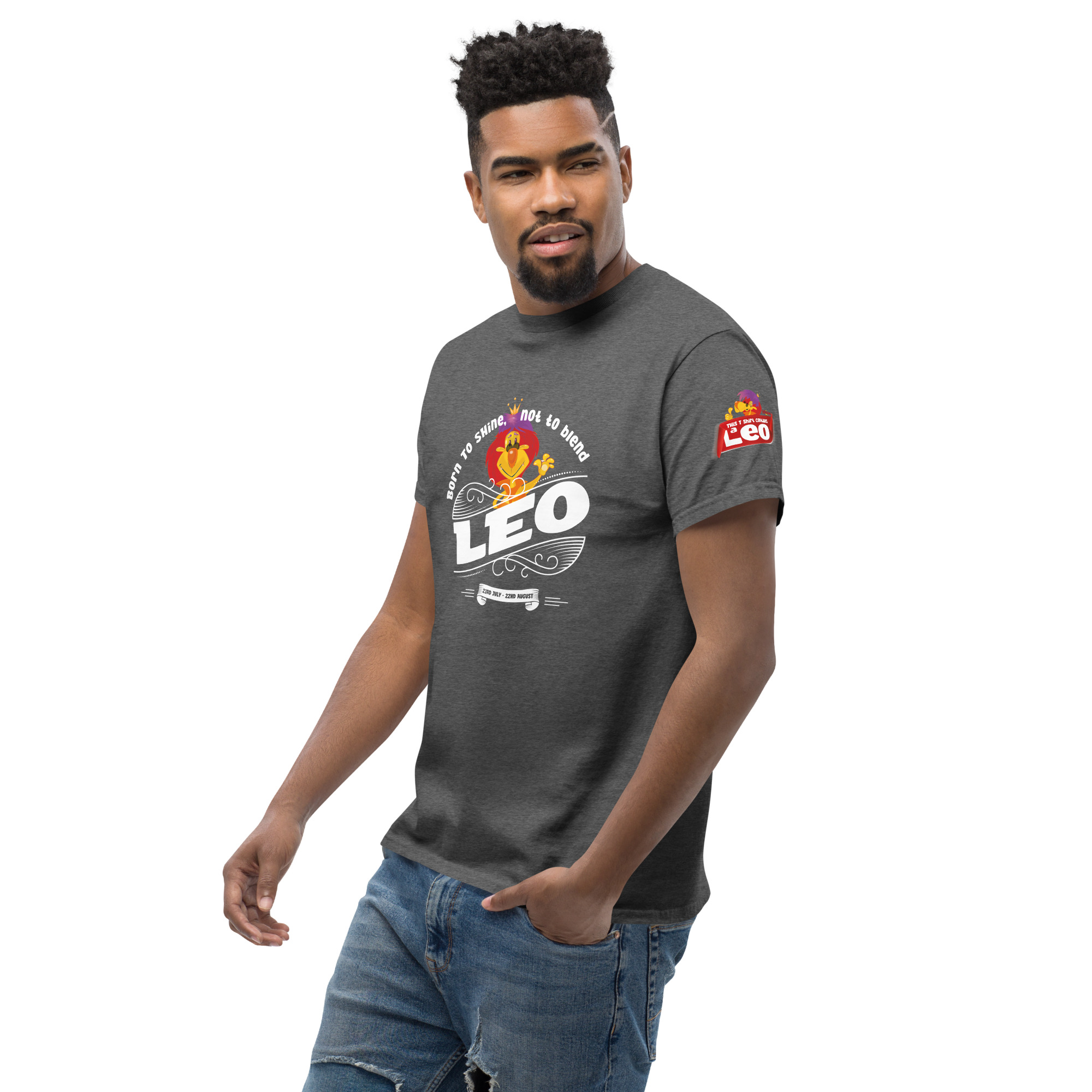 Leo - Born to shine - Unisex classic tee - Image 34