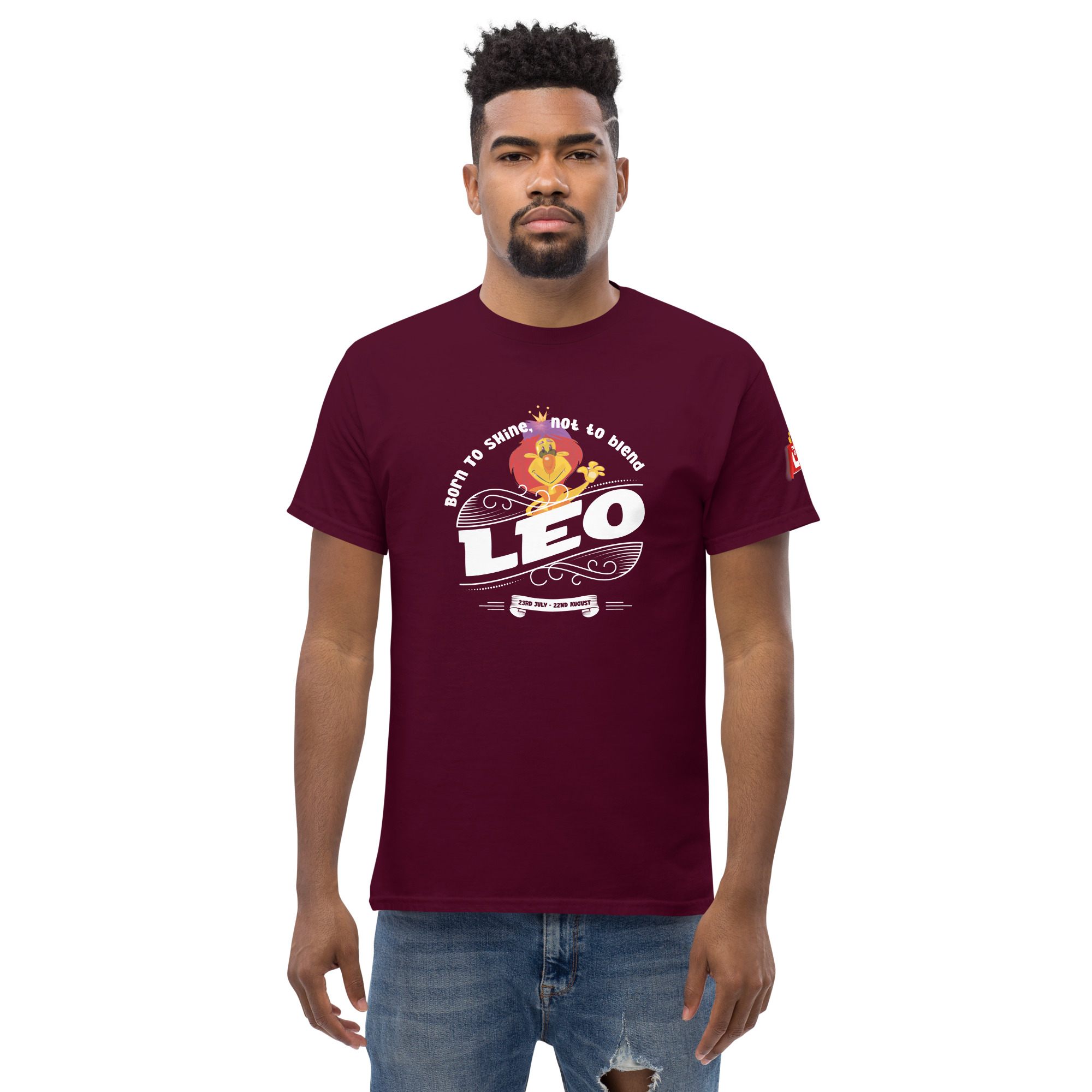 Leo - Born to shine - Unisex classic tee - Image 2