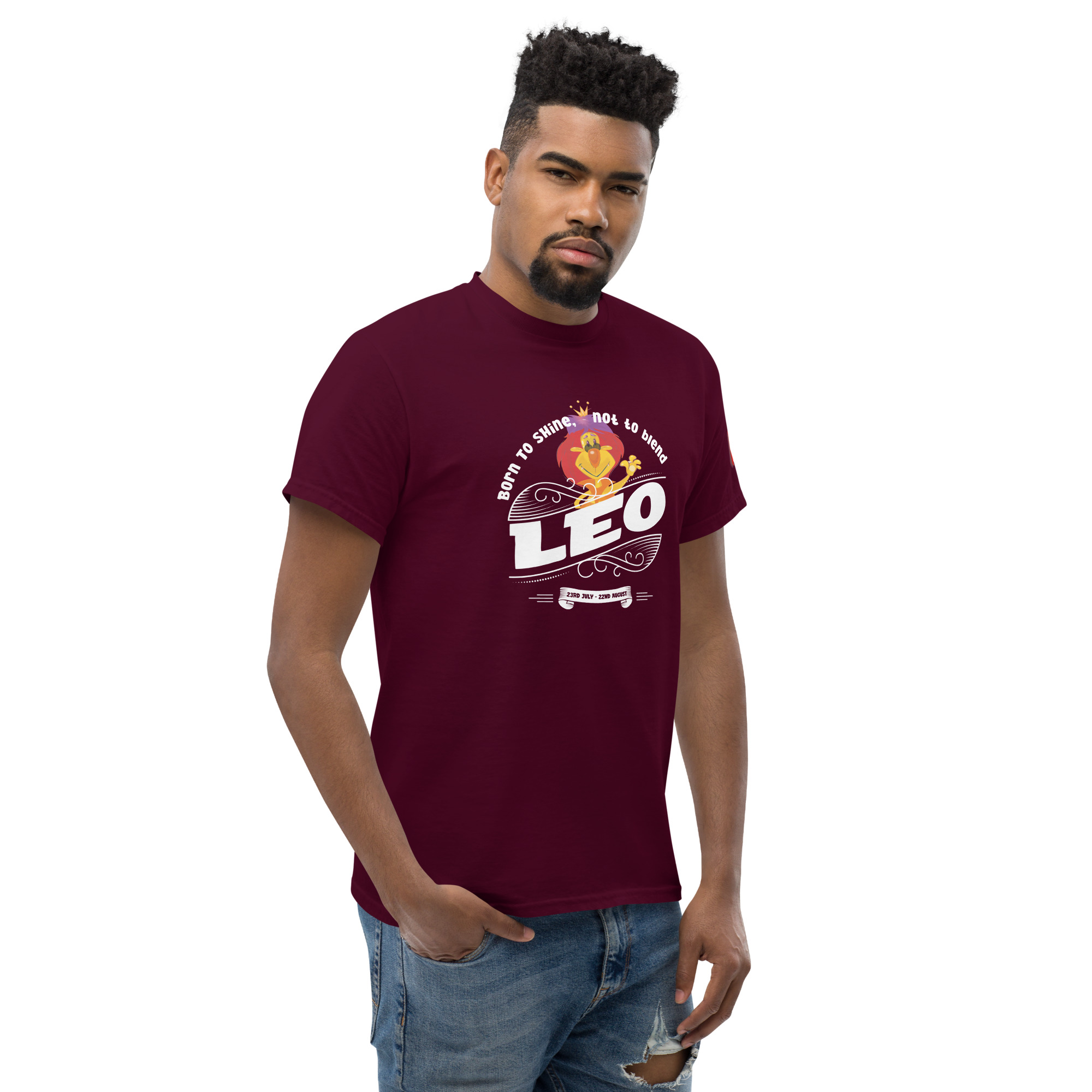 Leo - Born to shine - Unisex classic tee - Image 6