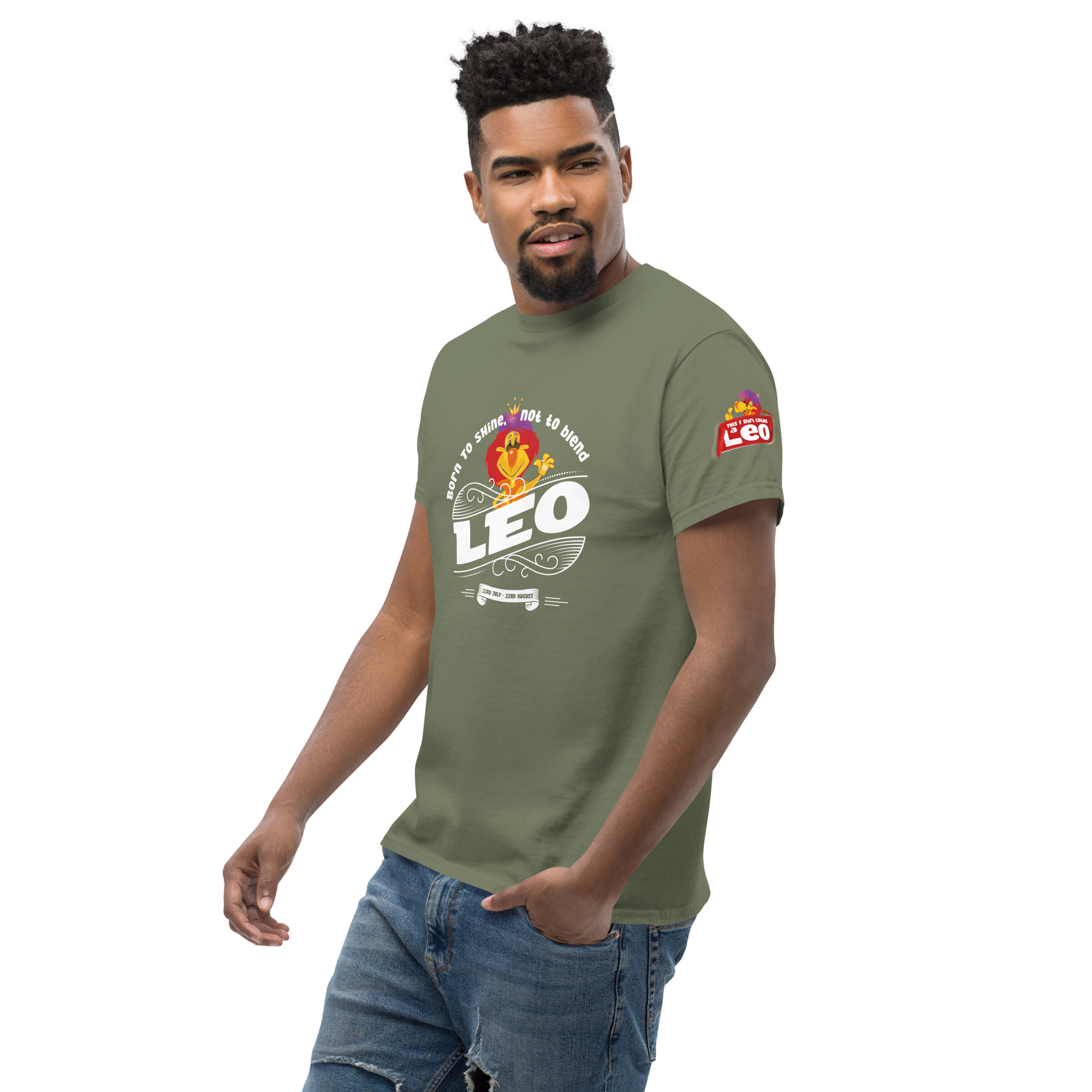 Leo - Born to shine - Unisex classic tee - Image 40