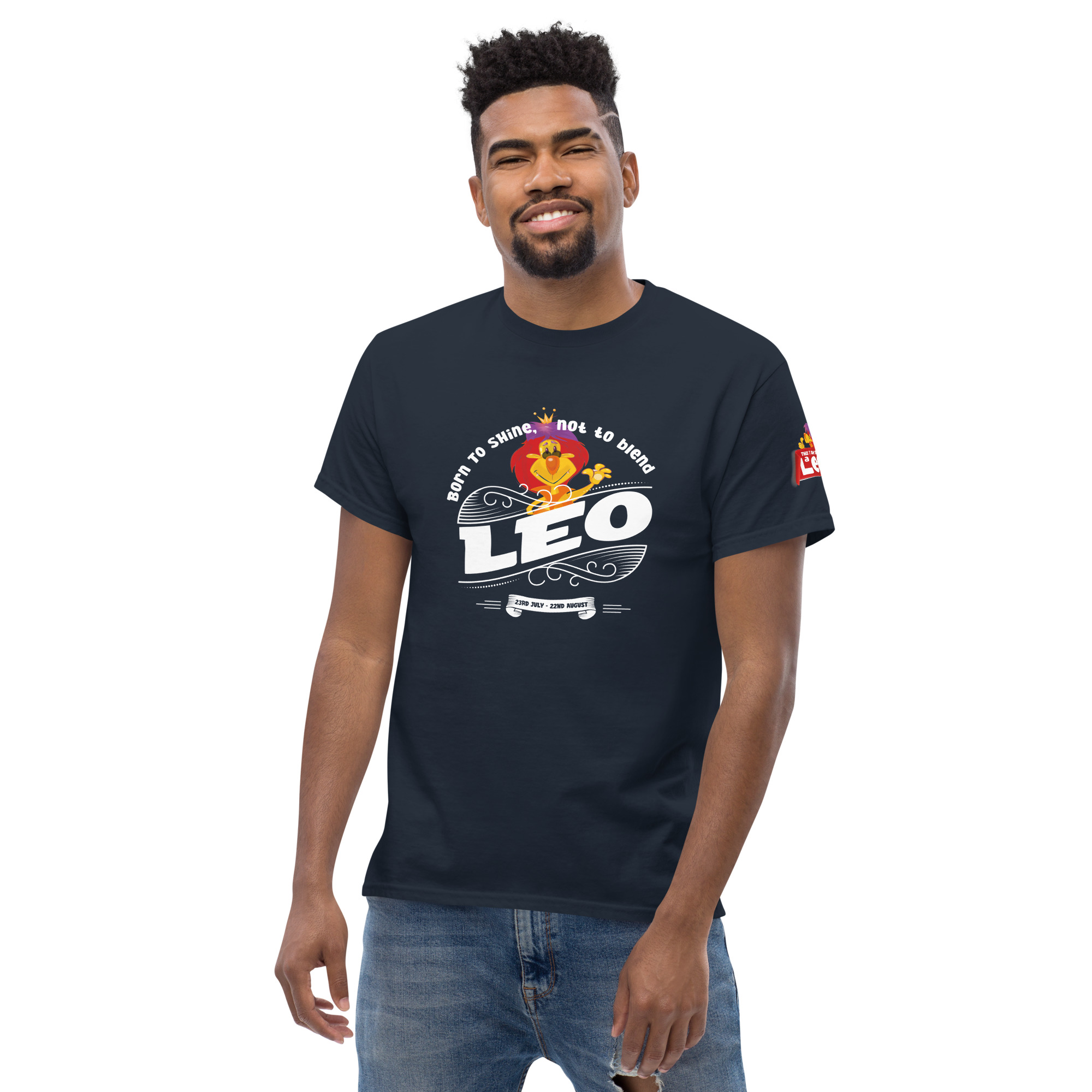 Leo - Born to shine - Unisex classic tee - Image 14