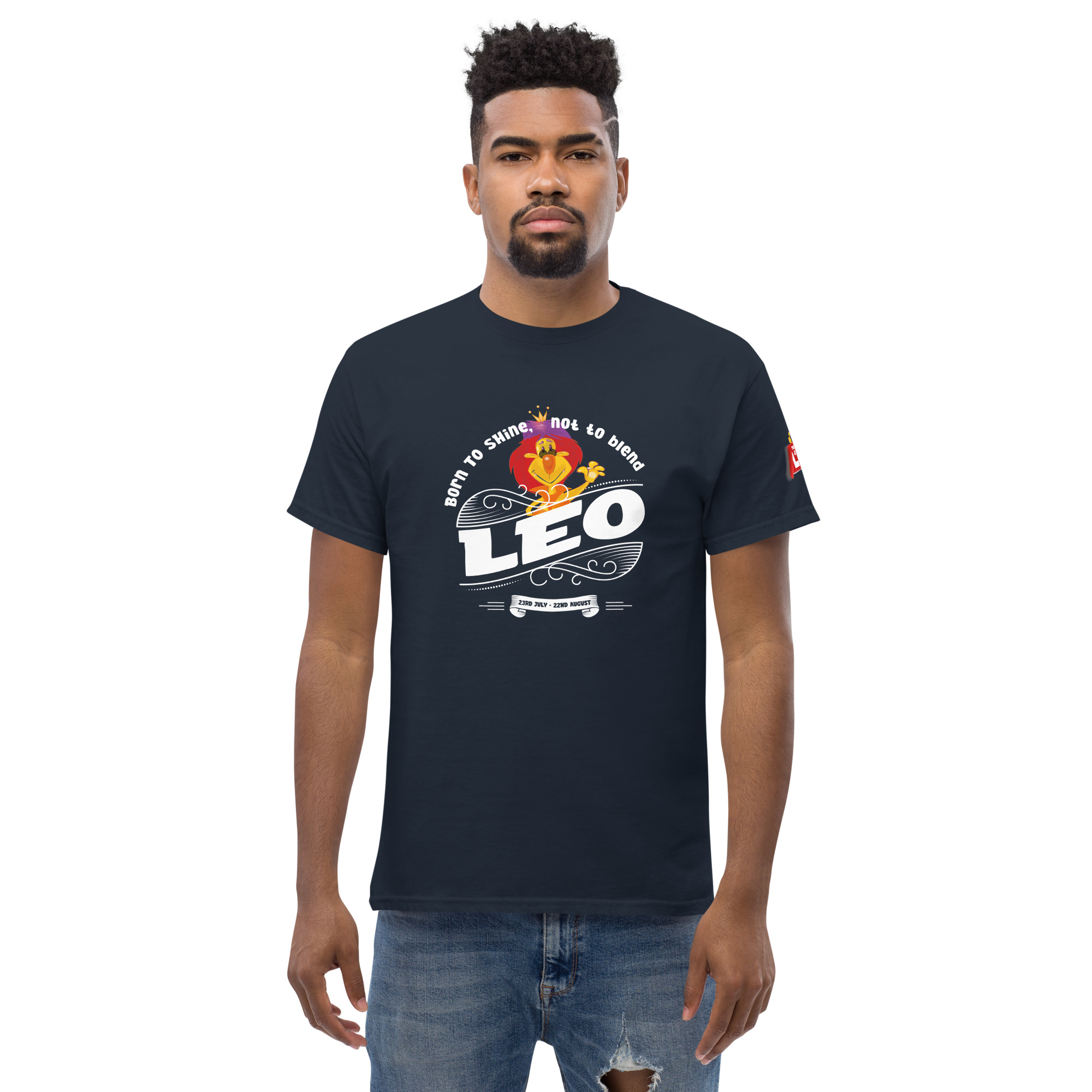 Leo - Born to shine - Unisex classic tee - Image 13