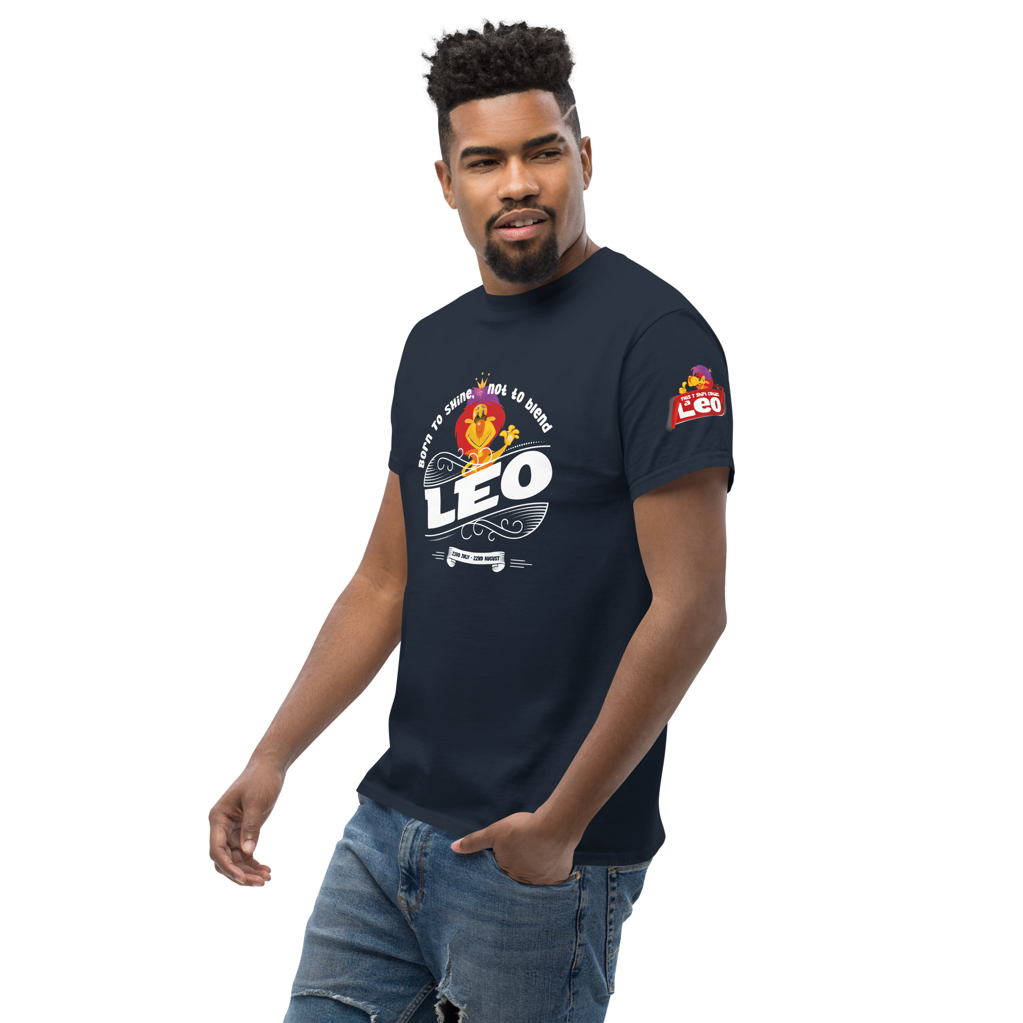 Leo - Born to shine - Unisex classic tee - Image 16