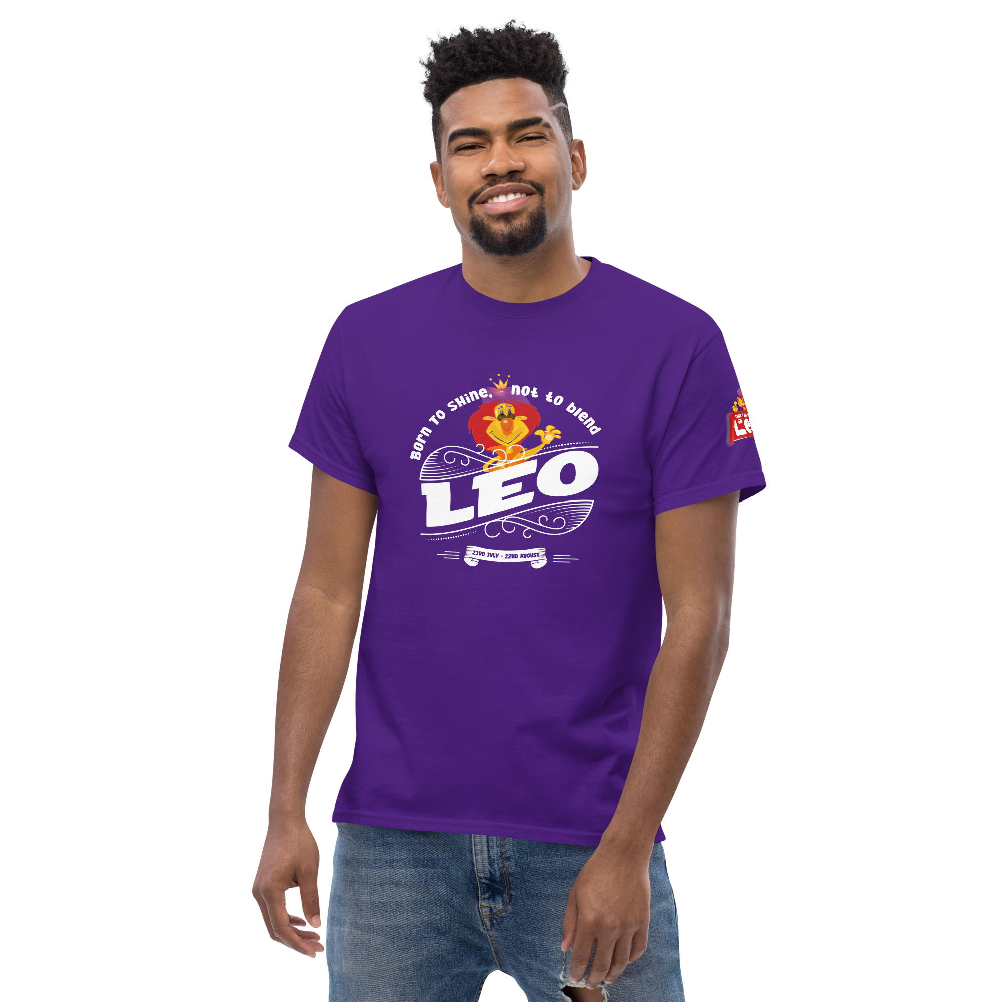 Leo - Born to shine - Unisex classic tee - Image 20