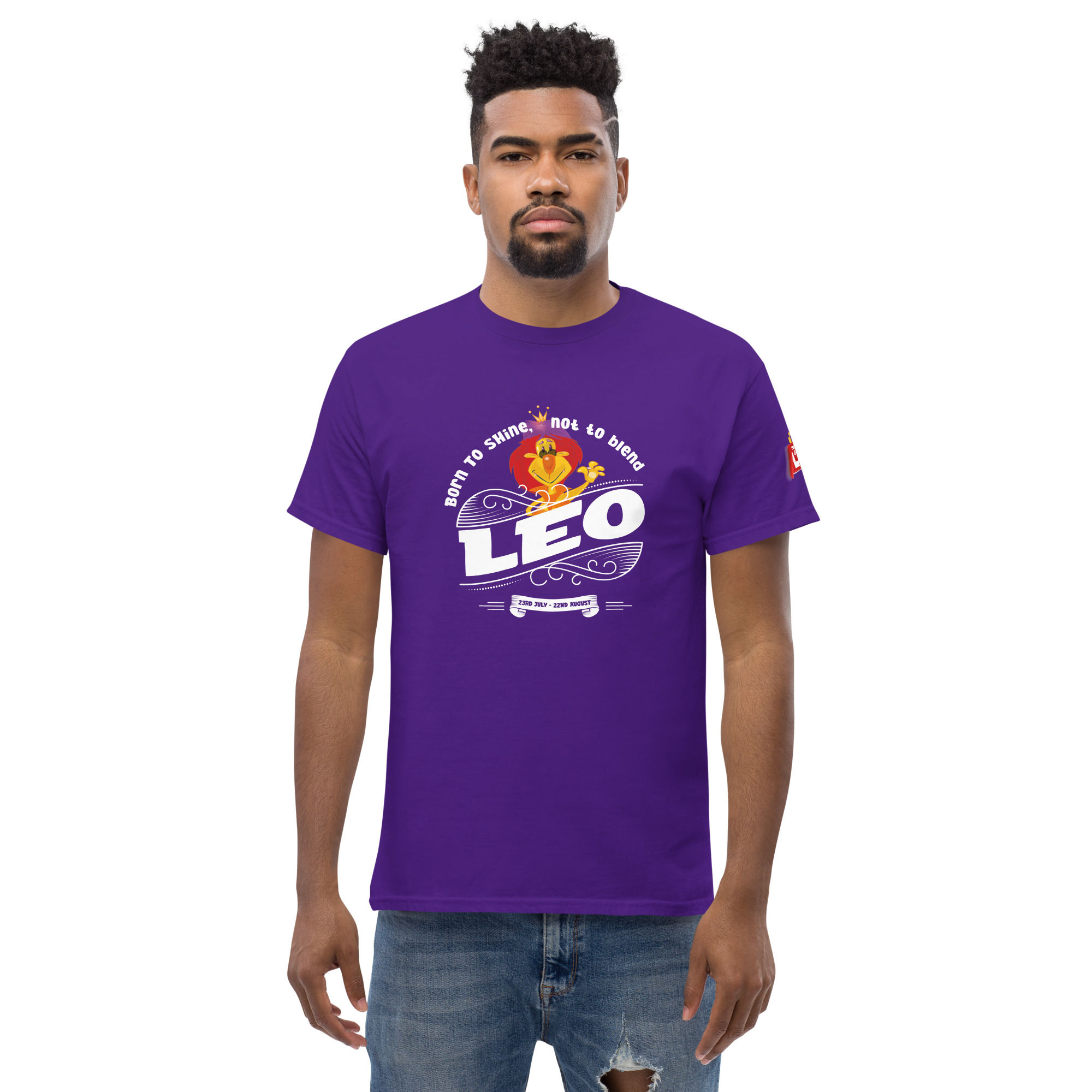 Leo - Born to shine - Unisex classic tee - Image 19