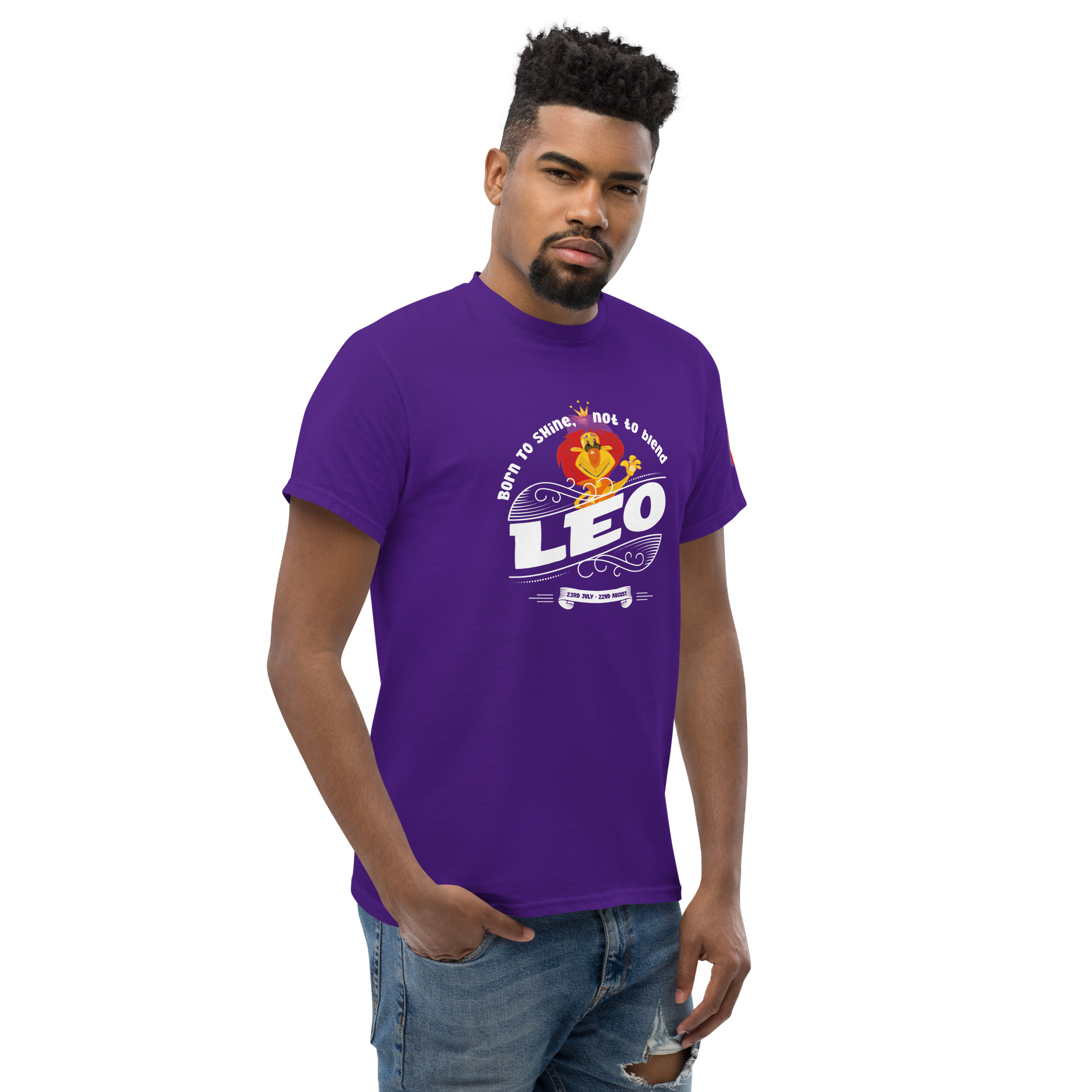 Leo - Born to shine - Unisex classic tee - Image 24
