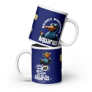 Aqua - Big White Glossy Mug