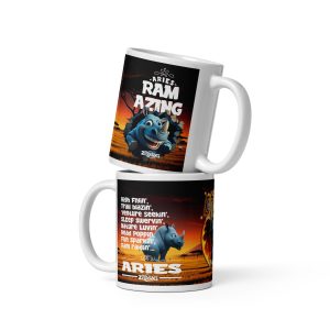 Aries - Big White Glossy Mug