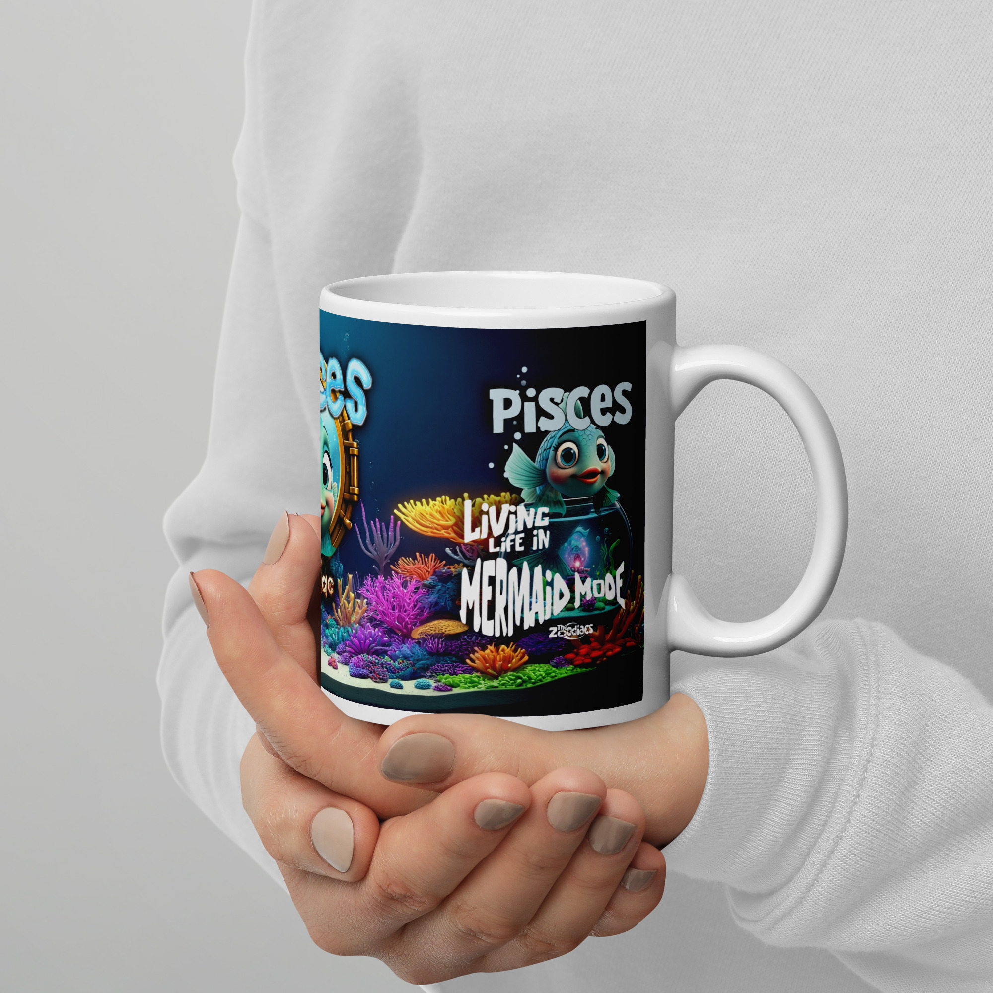 Pisces - Big White Glossy Mug - Image 5