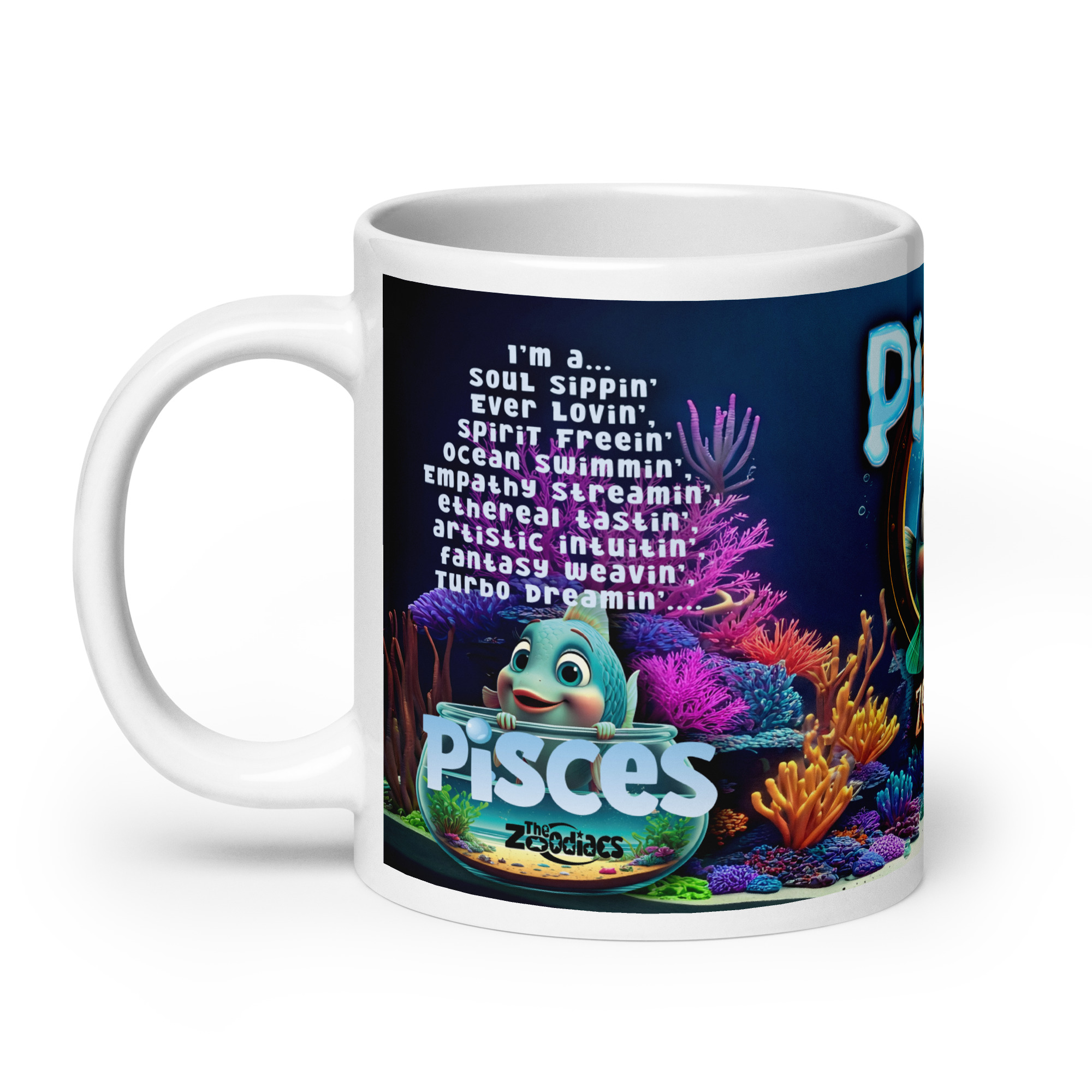 Pisces - Big White Glossy Mug - Image 17