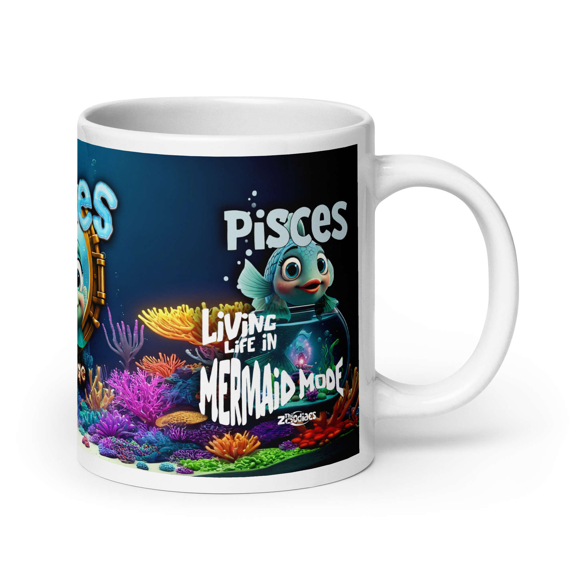 Pisces - Big White Glossy Mug - Image 20