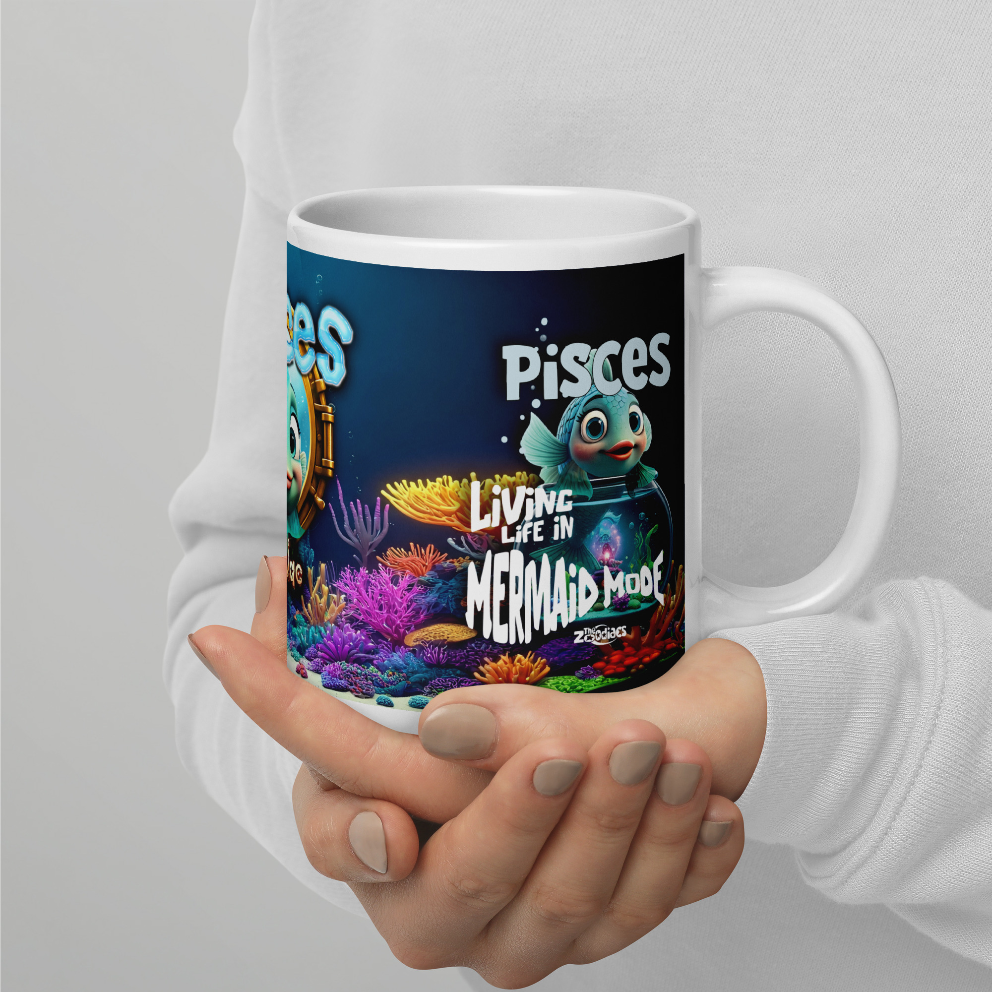 Pisces - Big White Glossy Mug - Image 22