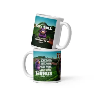 Taurus Big White Glossy Mug (One)