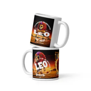 Leo - Big White Glossy Mug (Two)