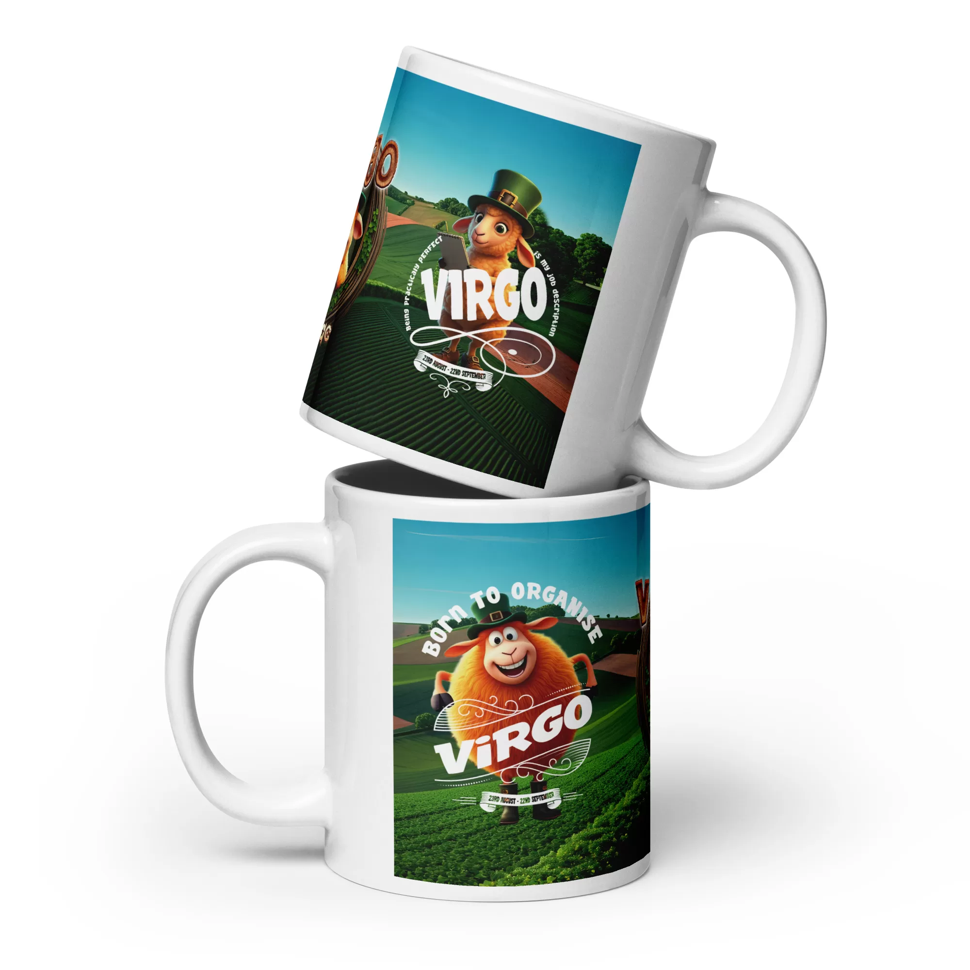 Virgo - big white glossy mug - Image 3